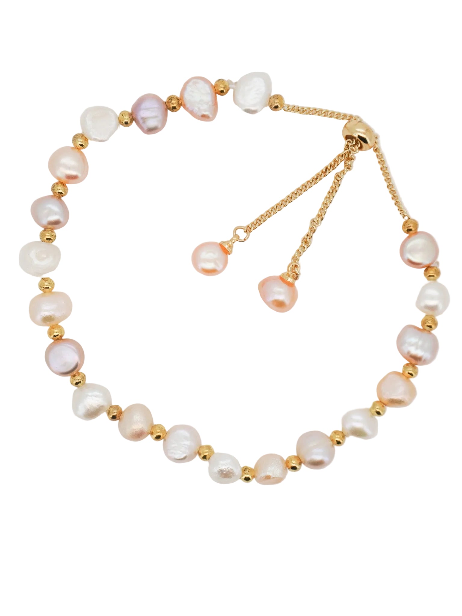 Multi-Color Adjustable Pearl Bracelet