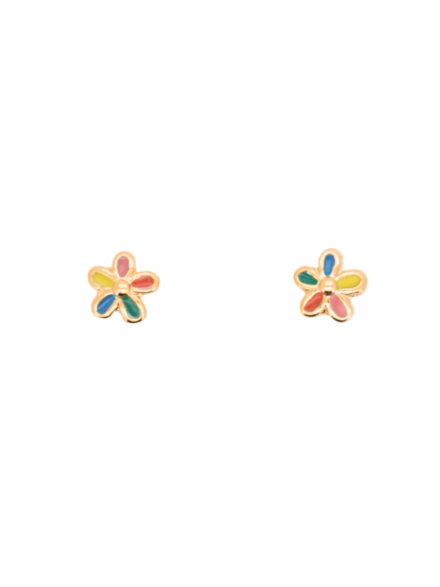 Multi-Color Flower Stud Earrings