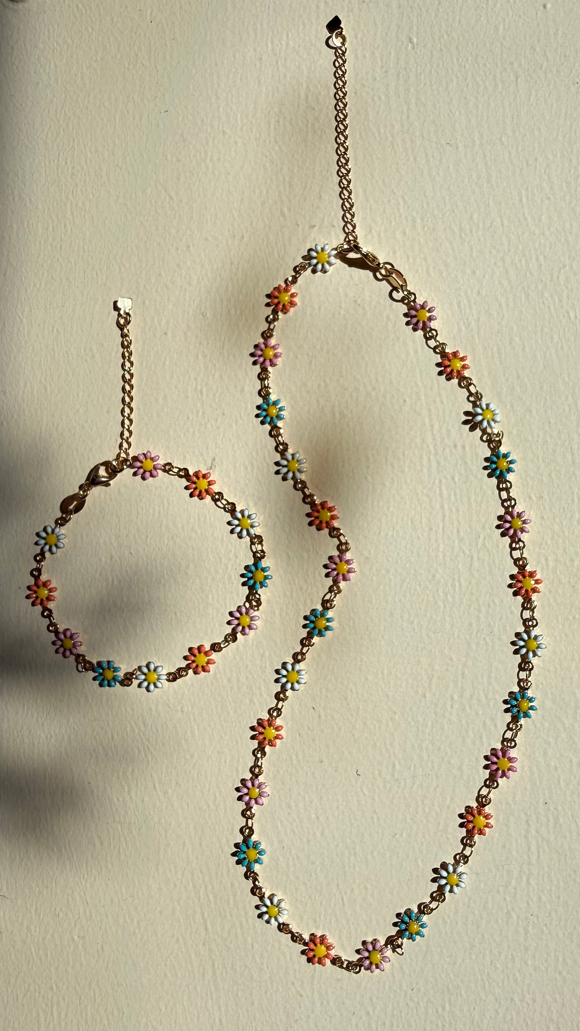 Colorful Enamel Flower Jewelry Set