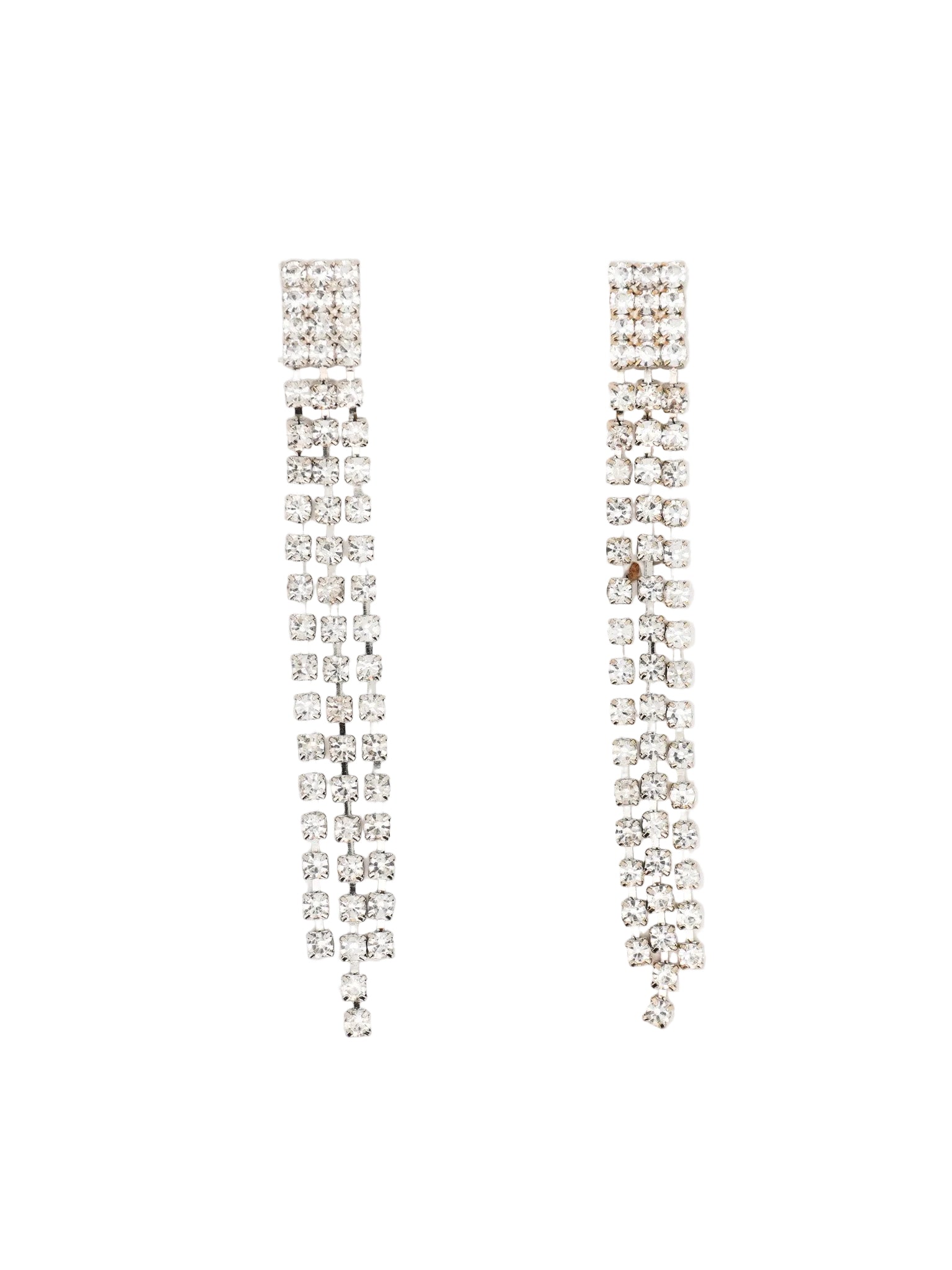 Tassel Drop Zirconia Earrings