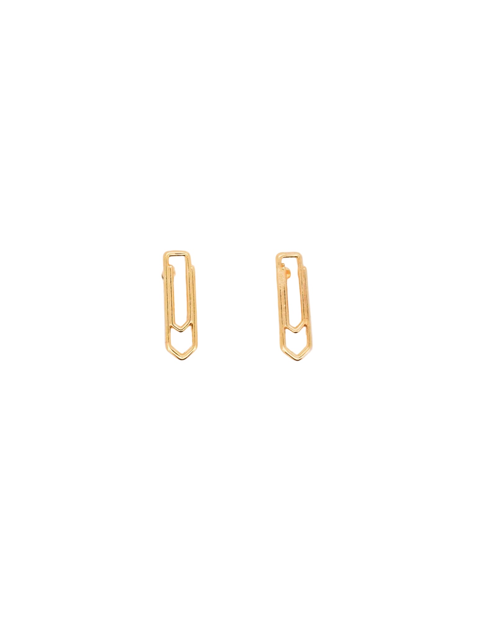 Paper-Clip Stud Earrings