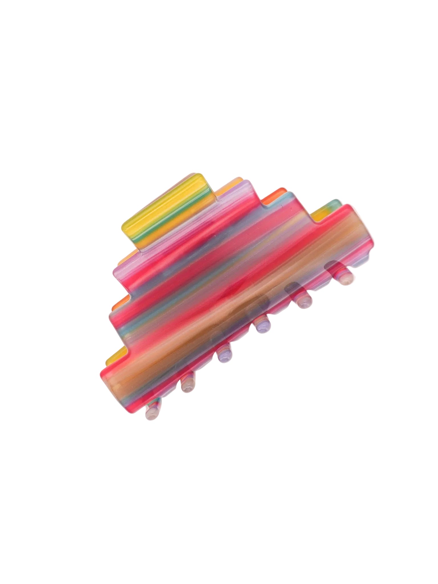 Pyramid Hair-Claw in Sunset Stripes
