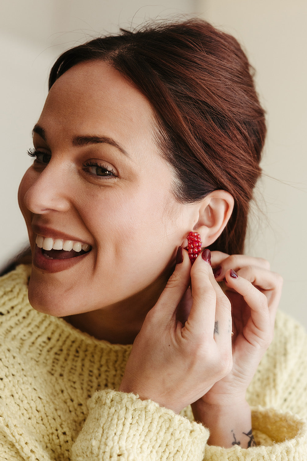 Confidence Beaded Hoops