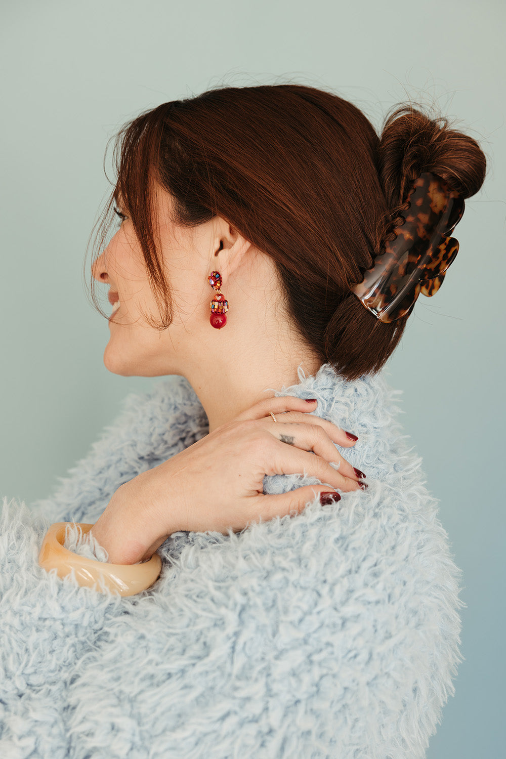 XL Vase Hair-Claw in Tortoise