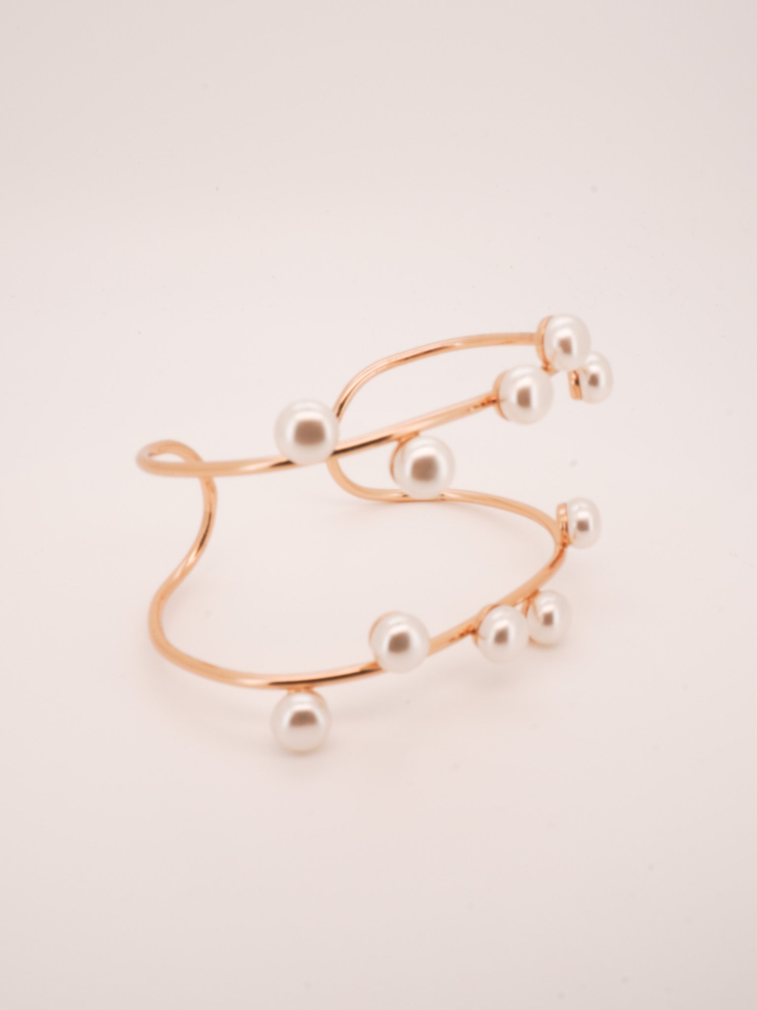 Abstract Pearl Cuff Bracelet