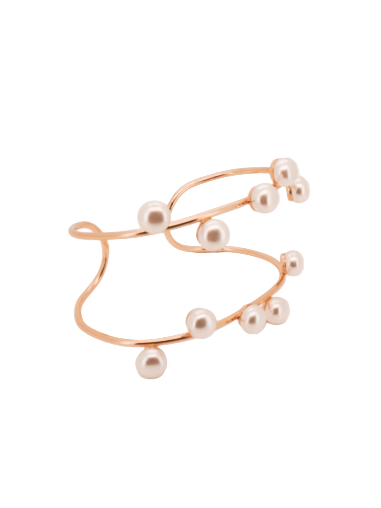 Abstract Pearl Cuff Bracelet