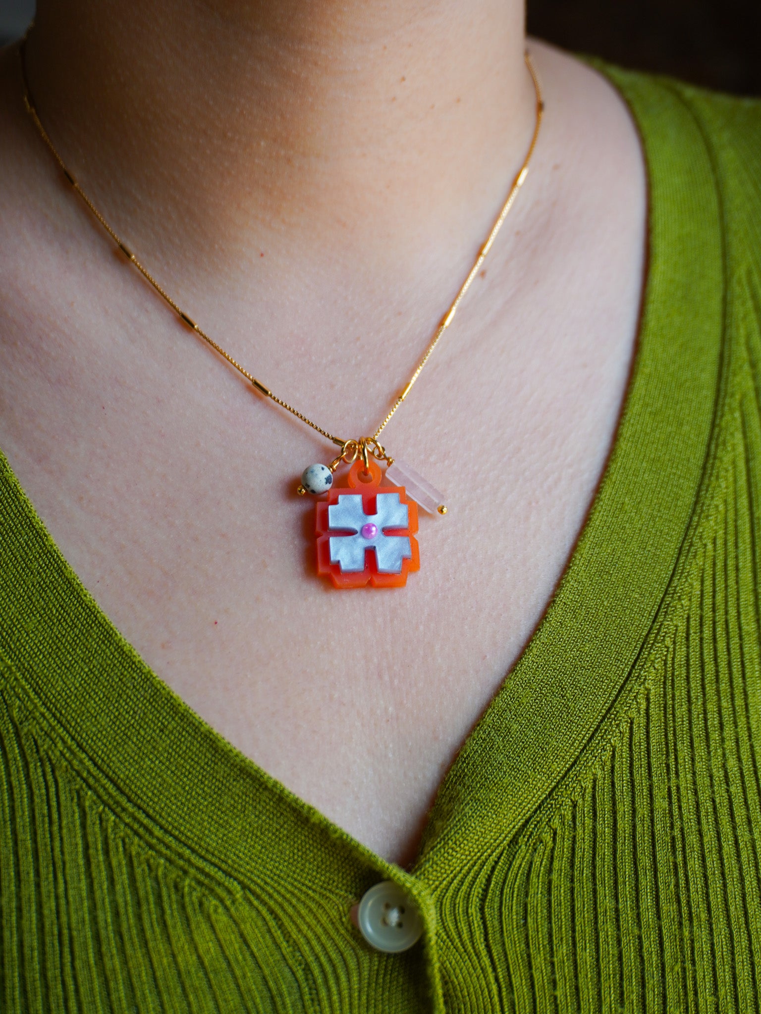 Muse Bloom Charm Necklace