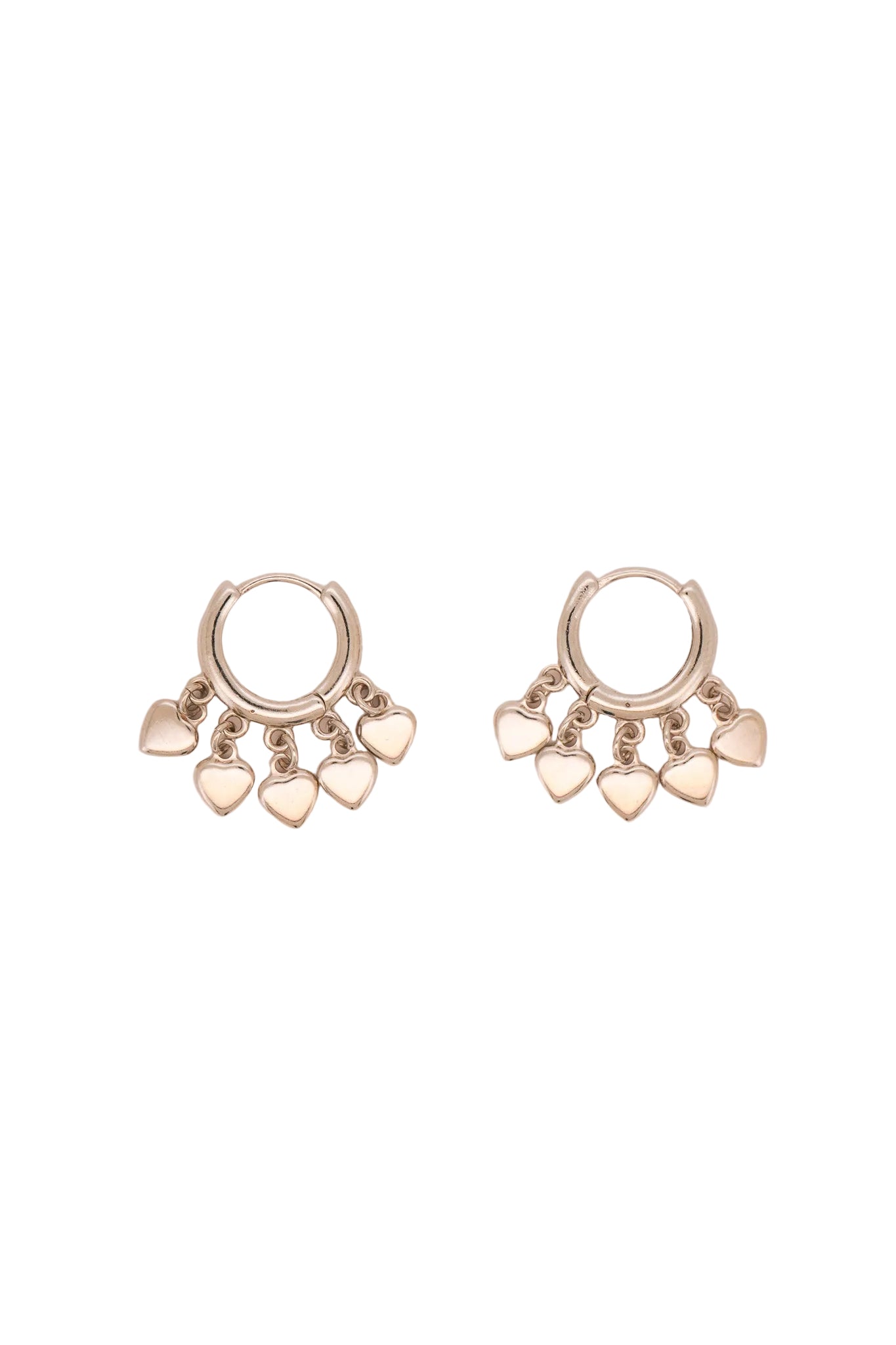 Heart Charm Hoop Earrings