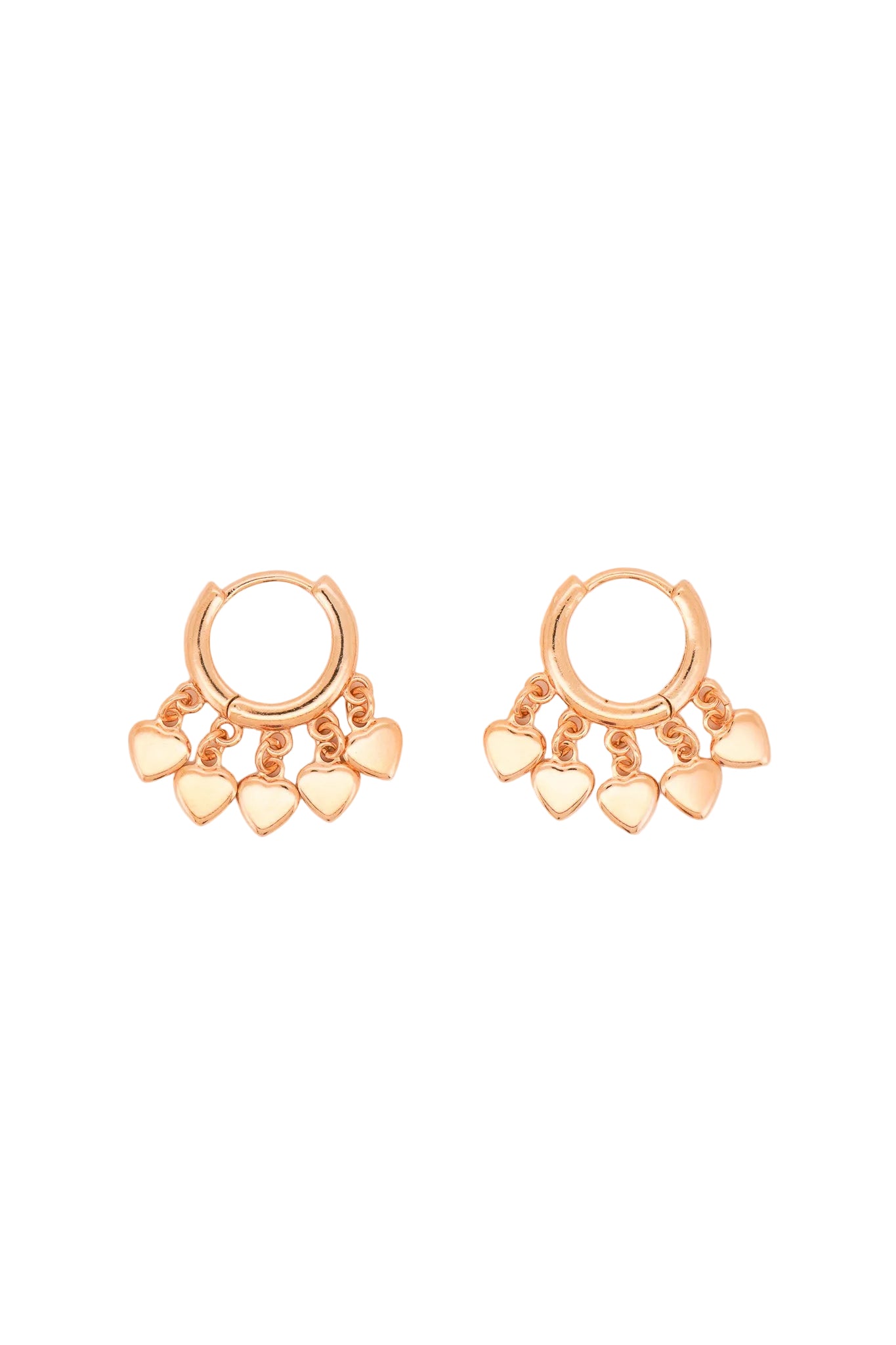 Heart Charm Hoop Earrings