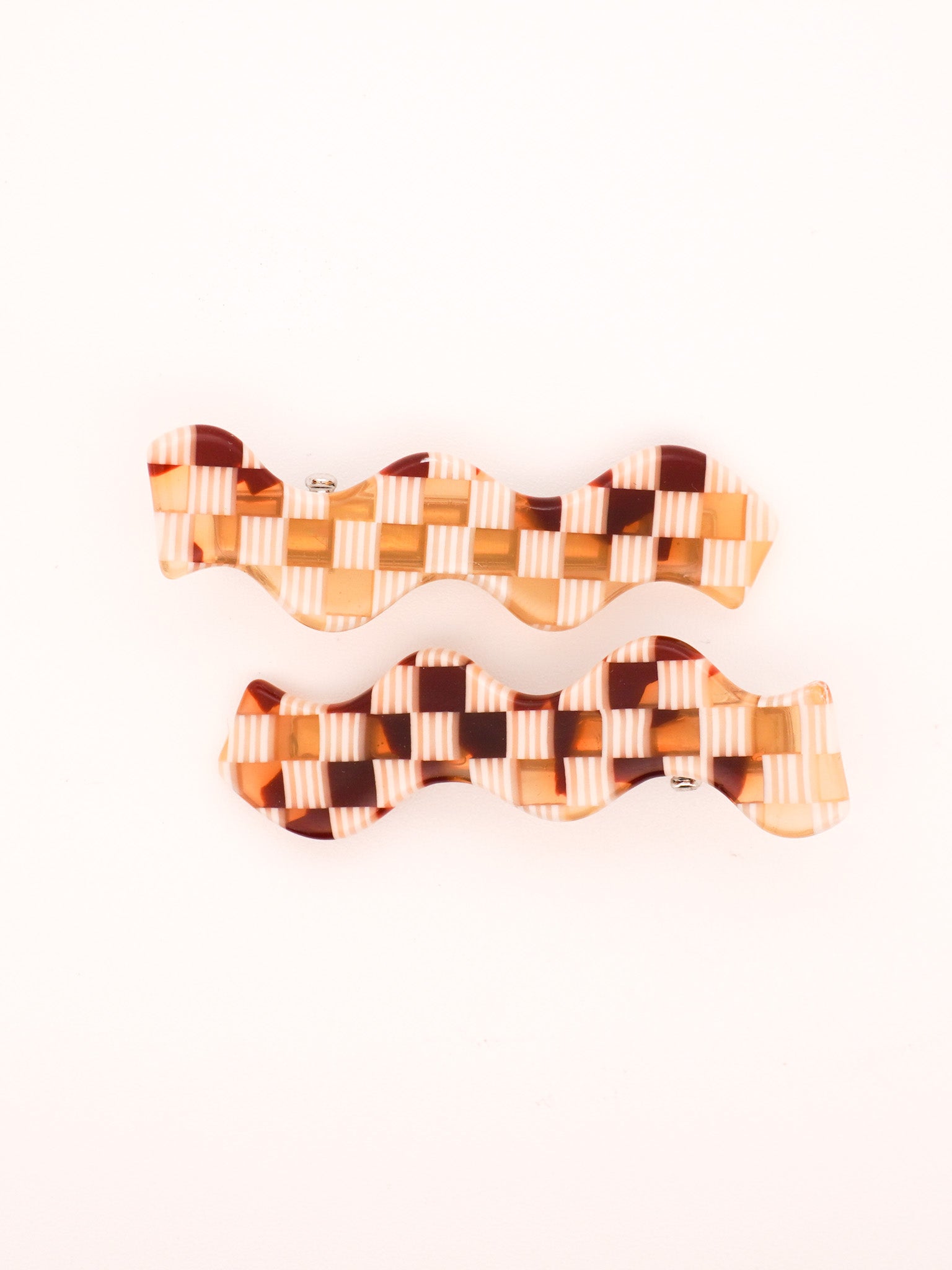 Squiggle Clips in Checkerboard