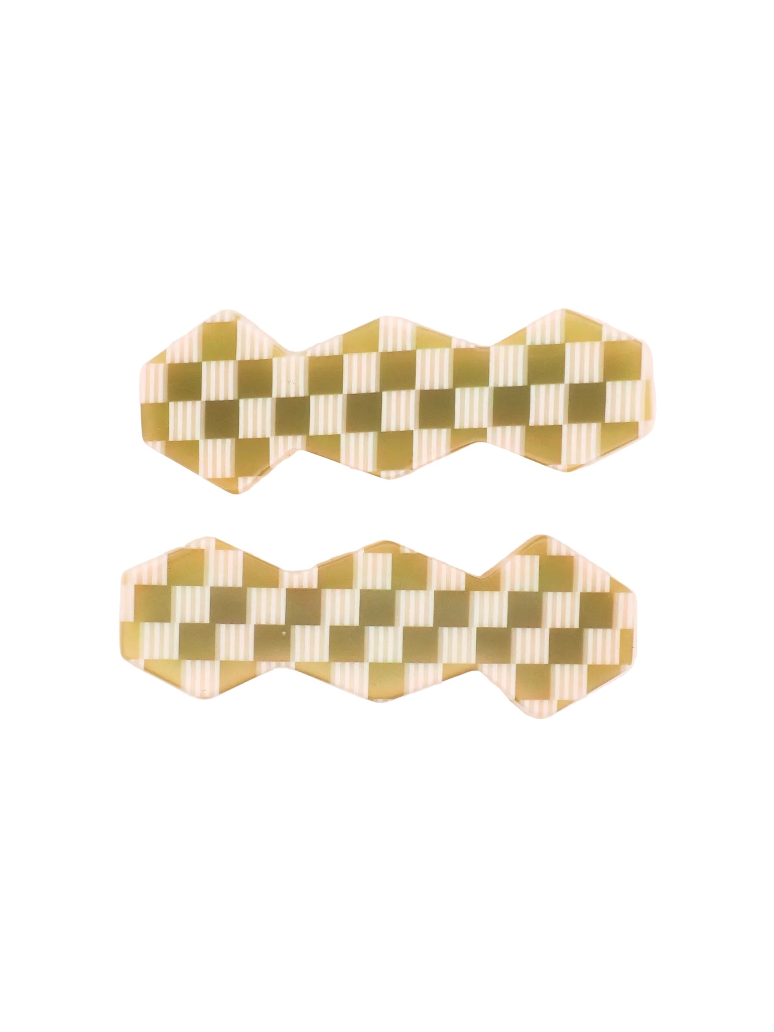 Vase Clips in Green Checkerboard