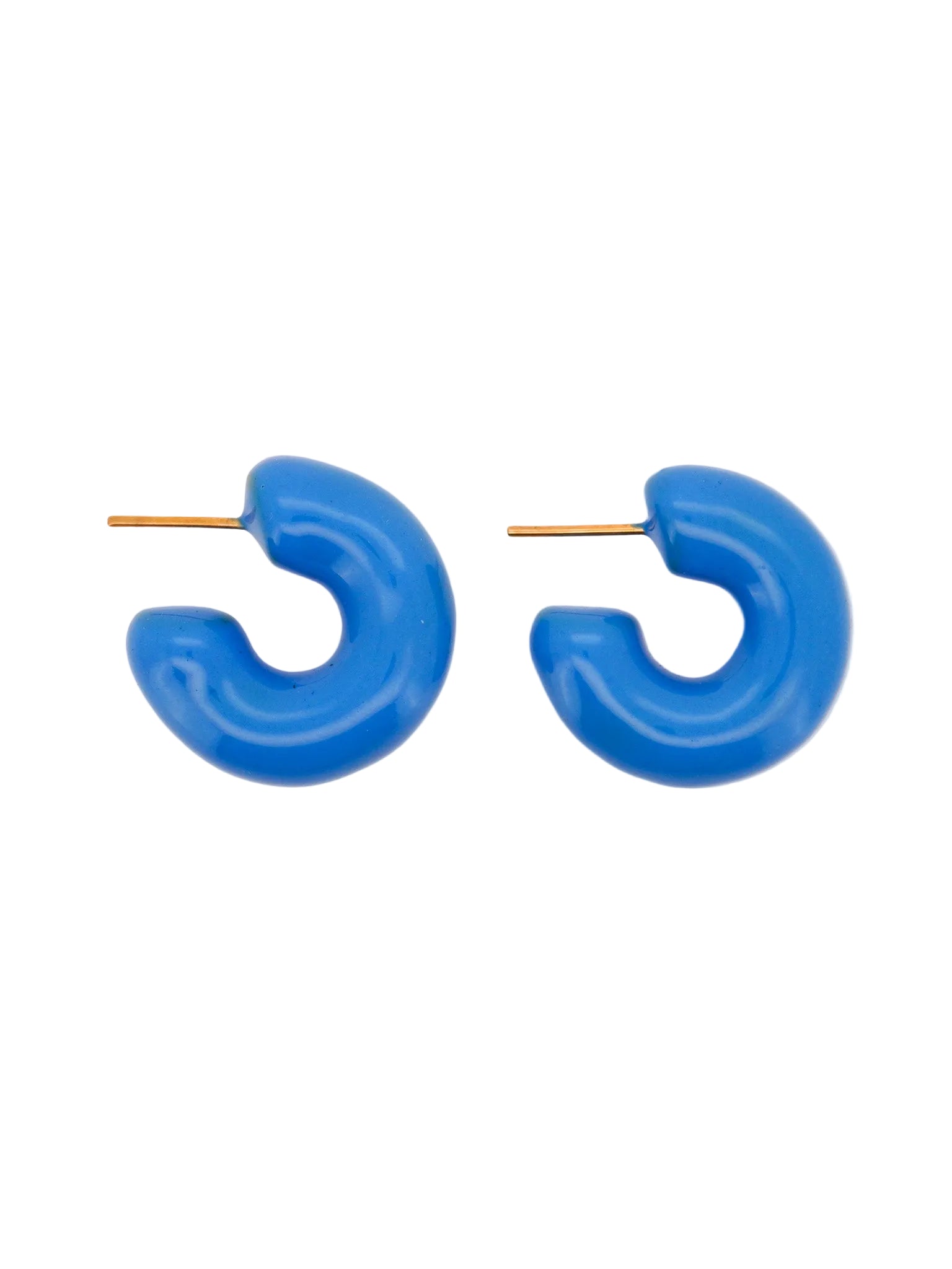 Chunky Enamel Hoop Earrings