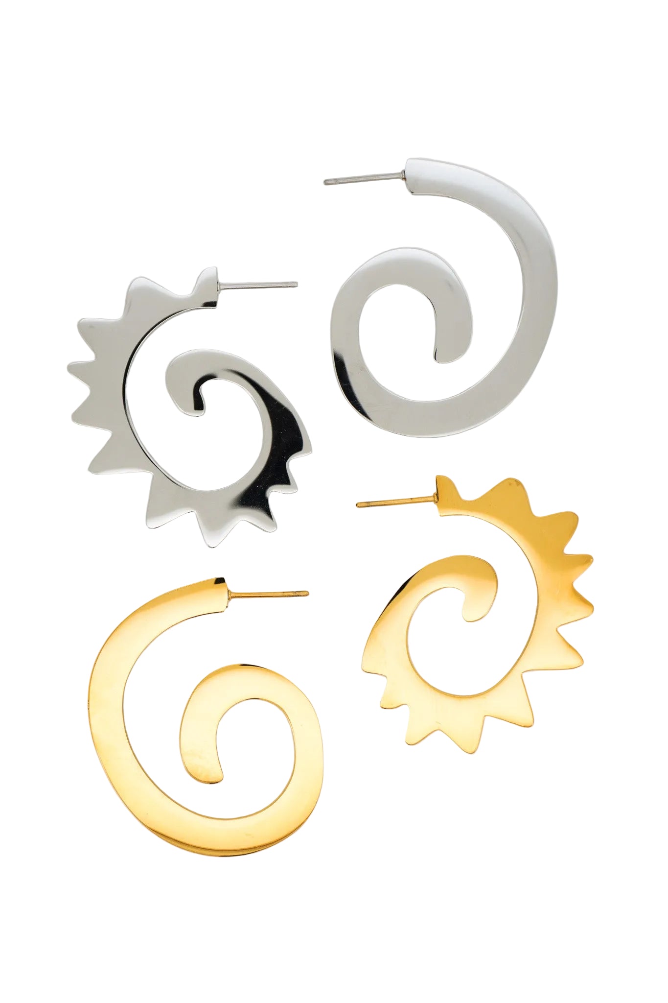 Caracol & Espiral Hoop Earrings