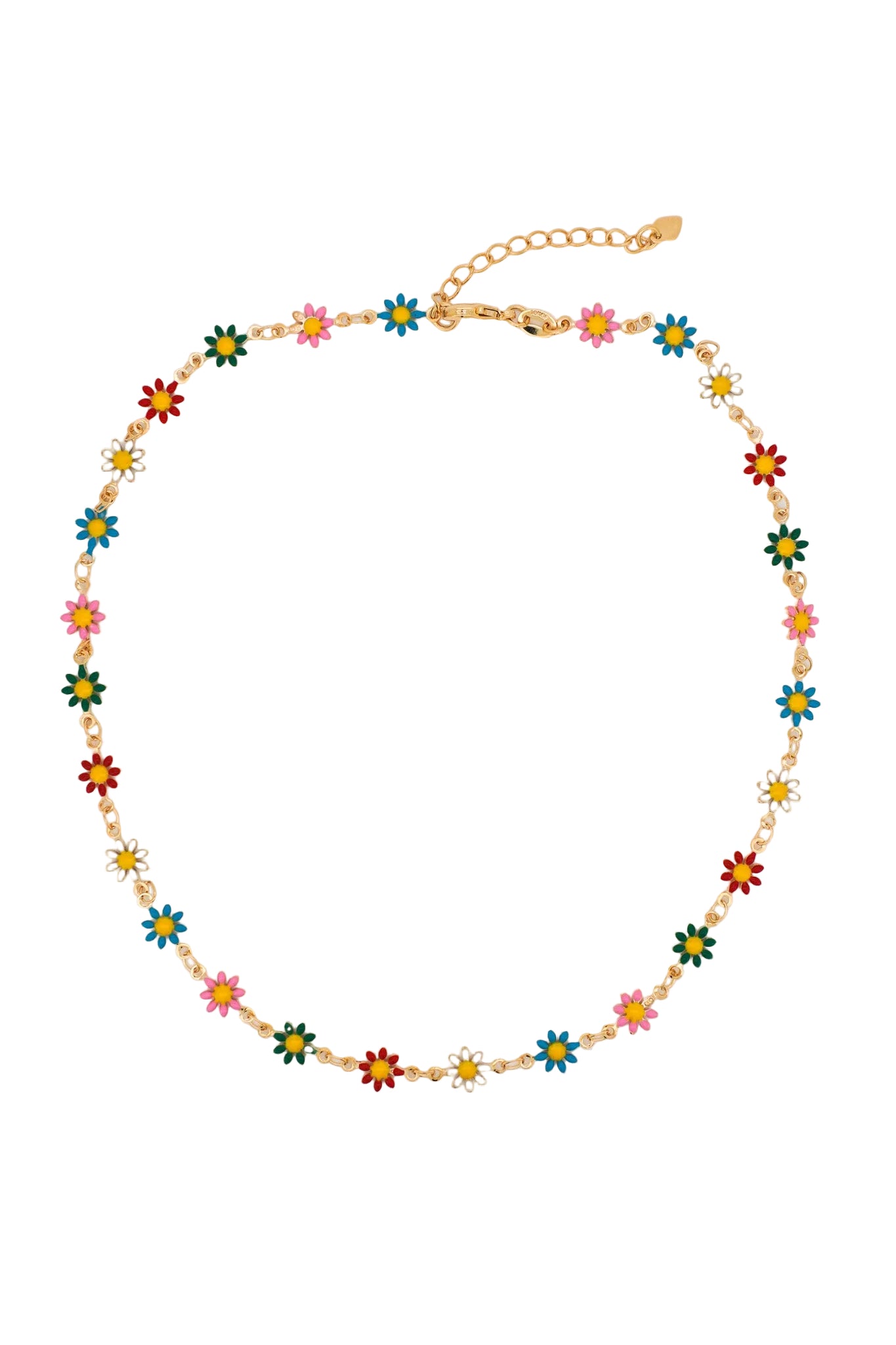 Colorful Enamel Flower Jewelry Set