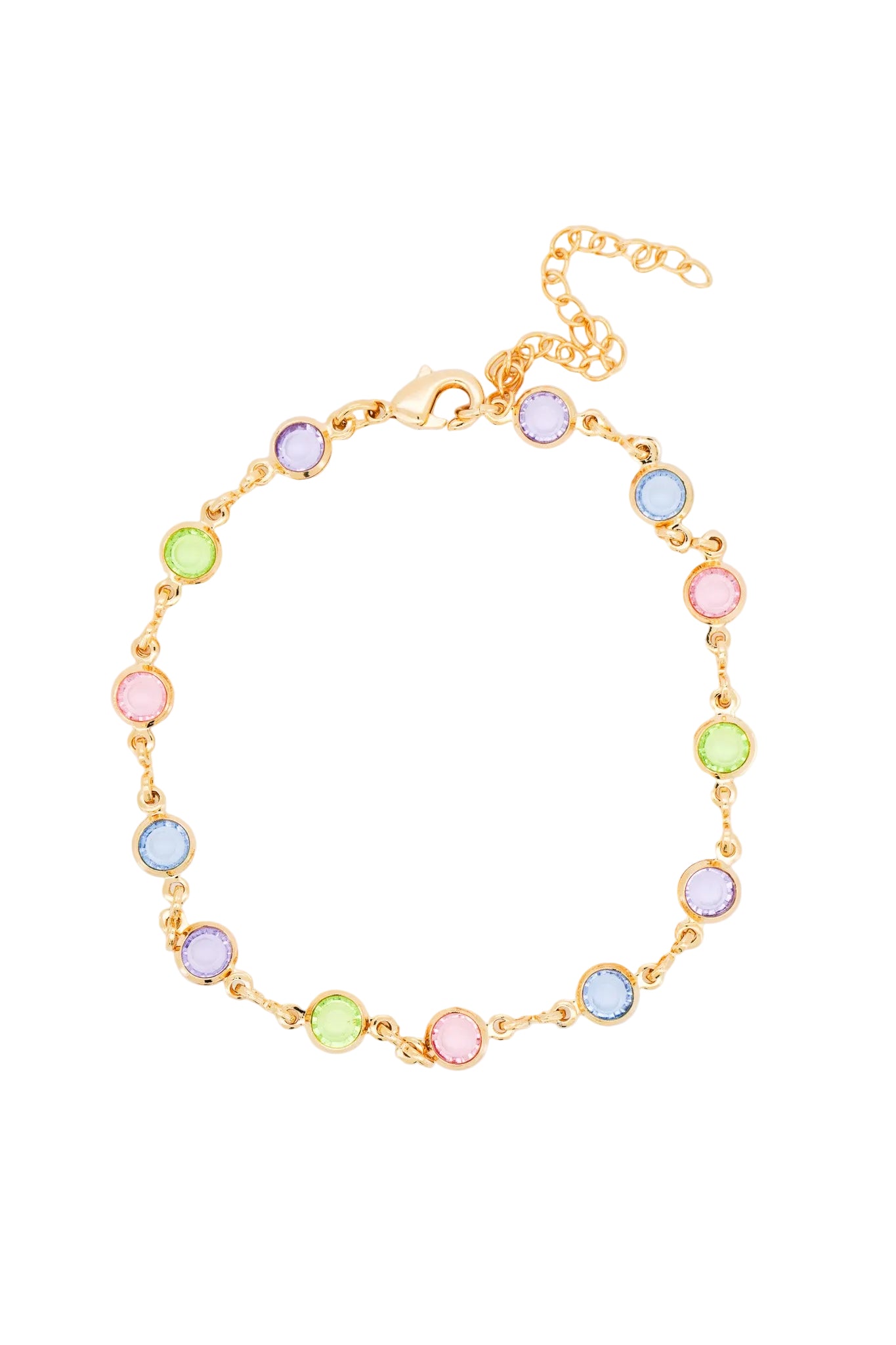 Pastel Gem Zirconia Jewelry Set
