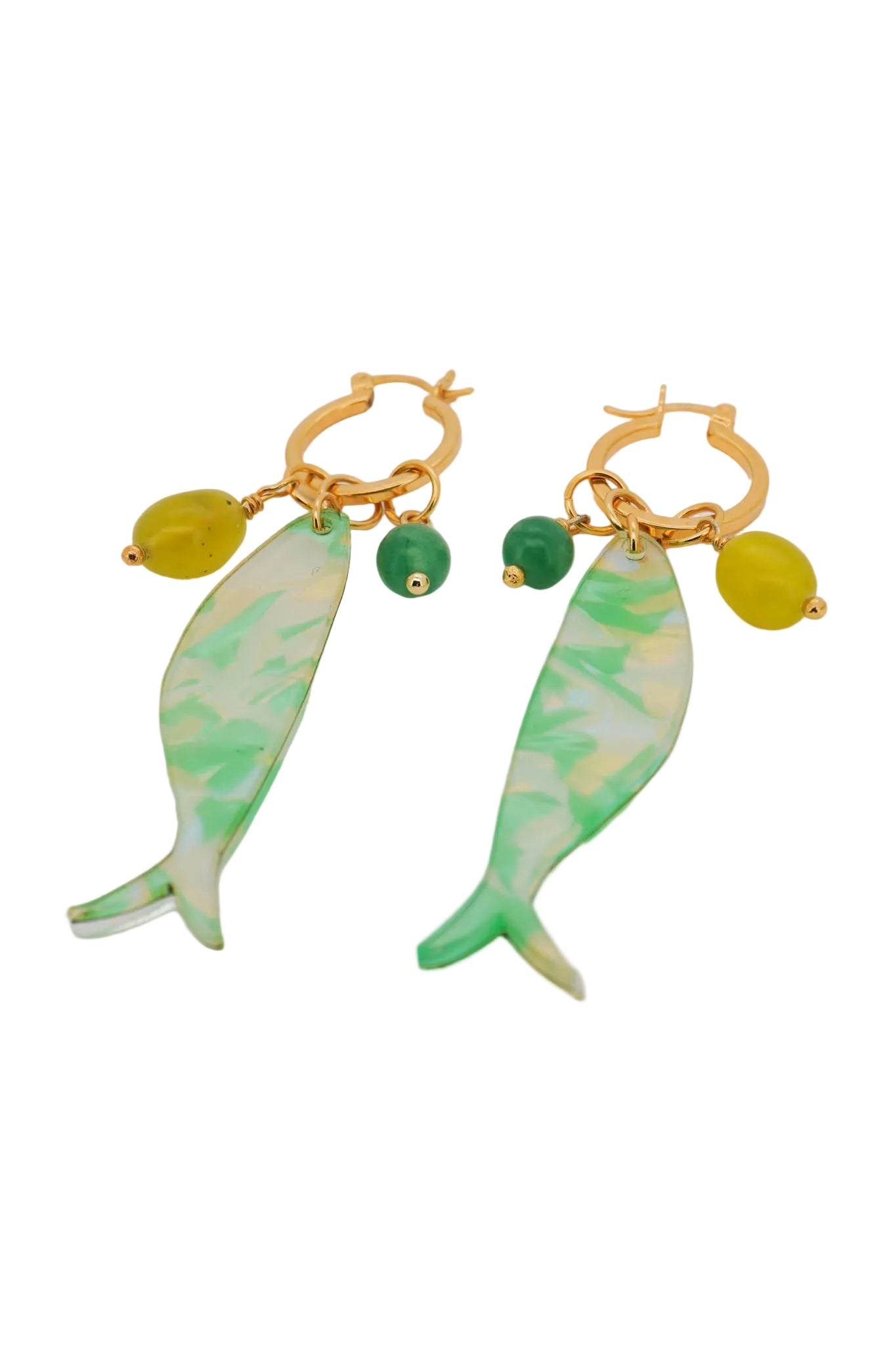 Sardine Hoop Earrings in Tropical Breeze