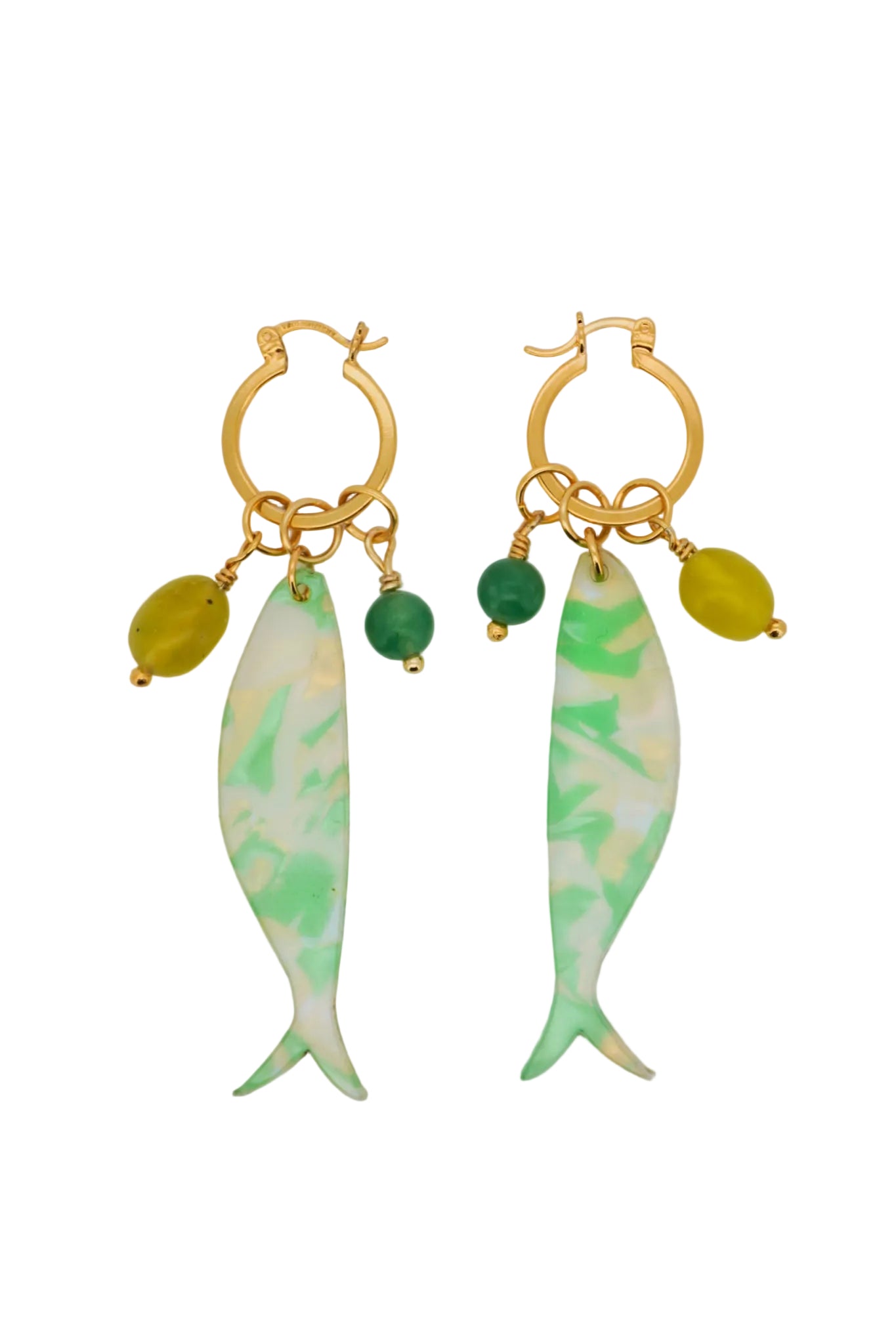 Sardine Hoop Earrings in Tropical Breeze