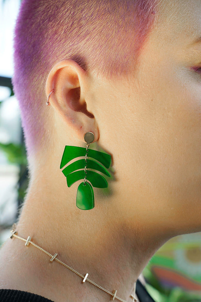 Balance Earrings in Green