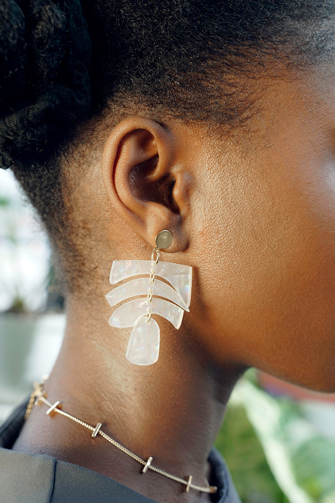 Balance Earrings in Opalite