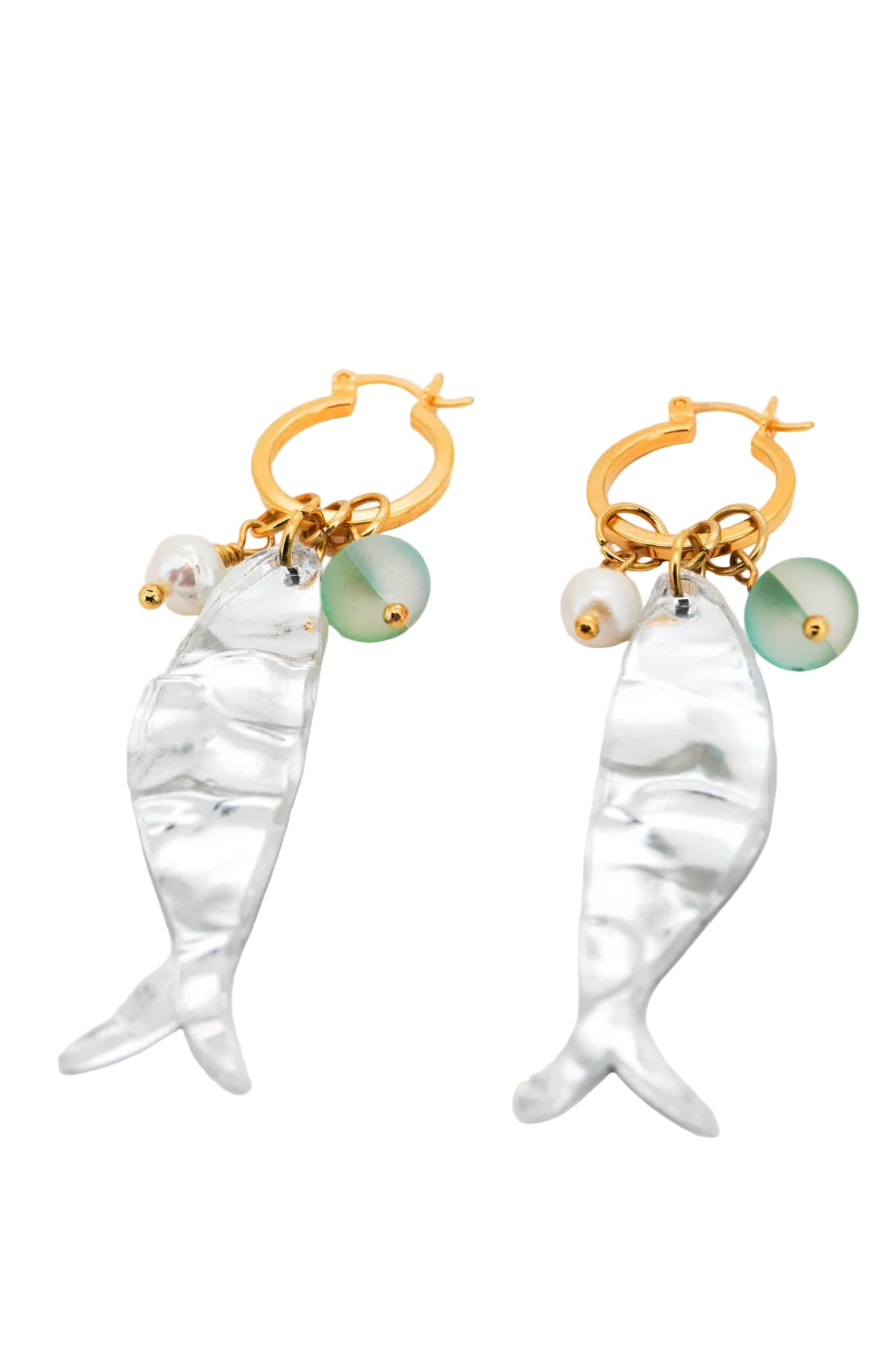 Sardine Hoop Earrings in Silver 02