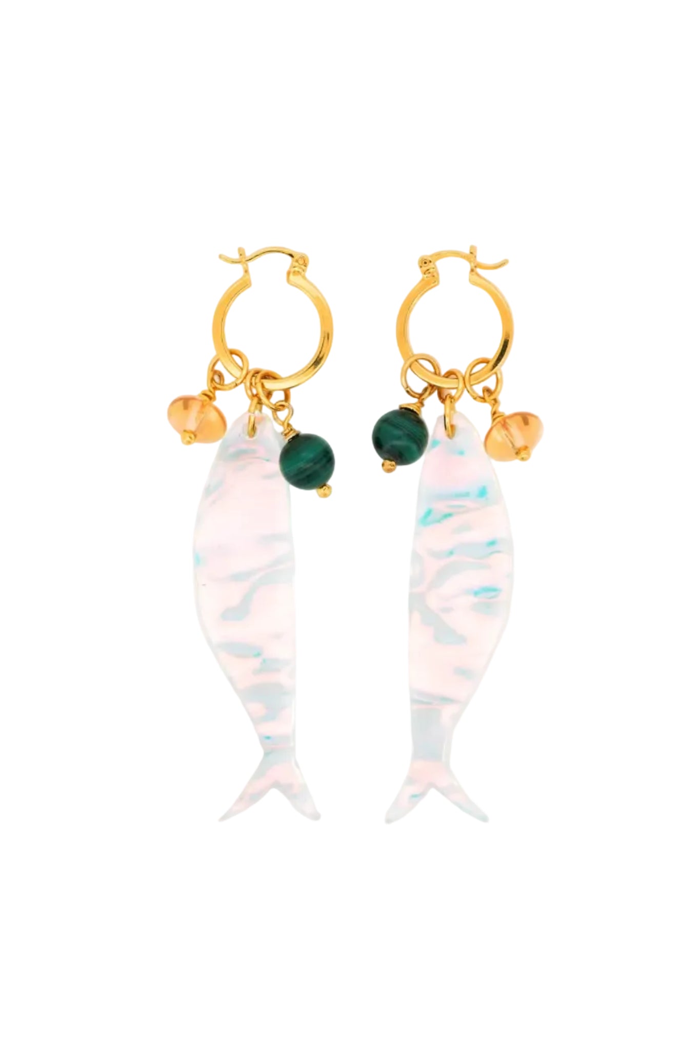 Sardine Hoop Earrings in Iridescent Ripple