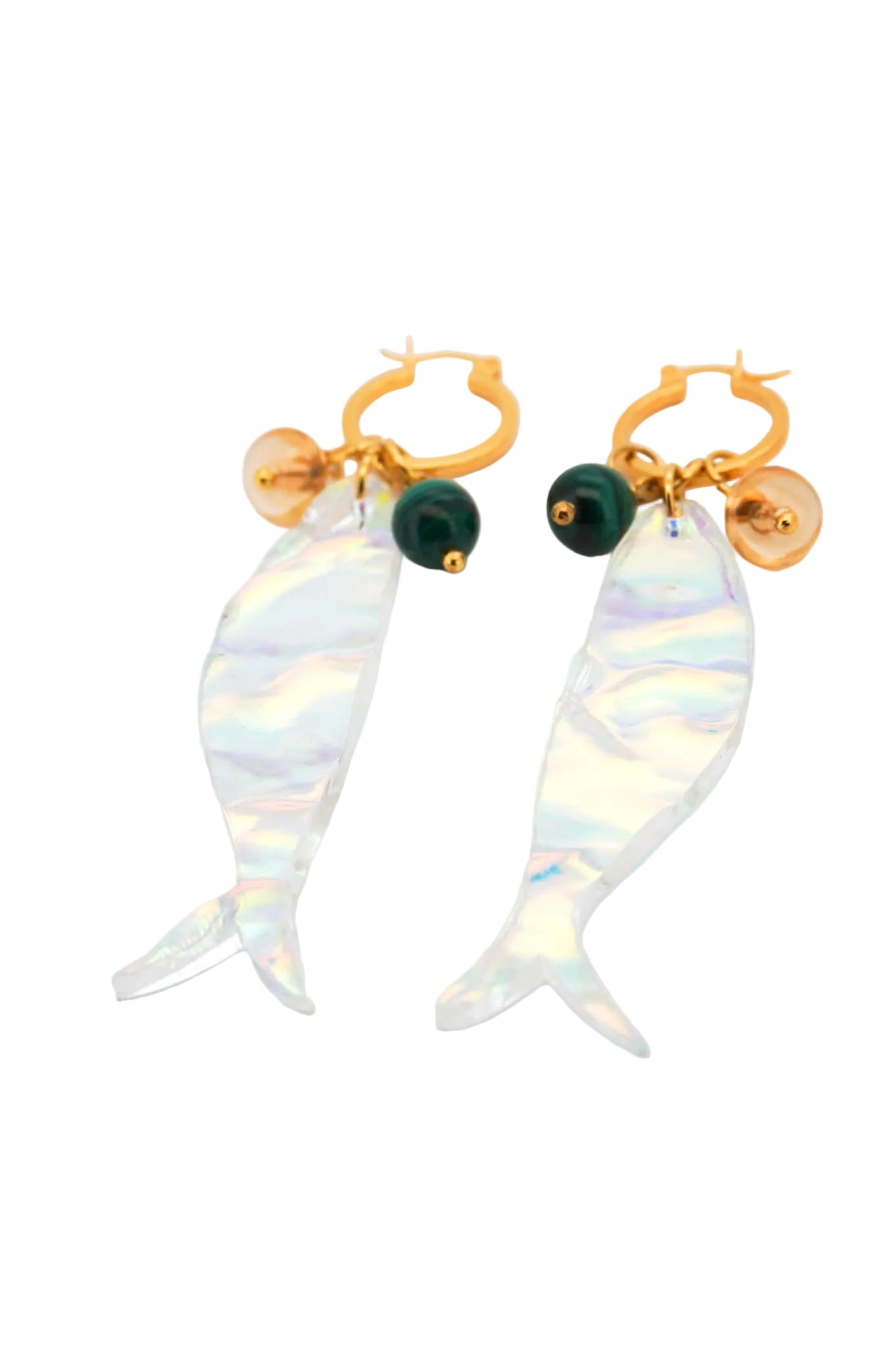 Sardine Hoop Earrings in Iridescent Ripple