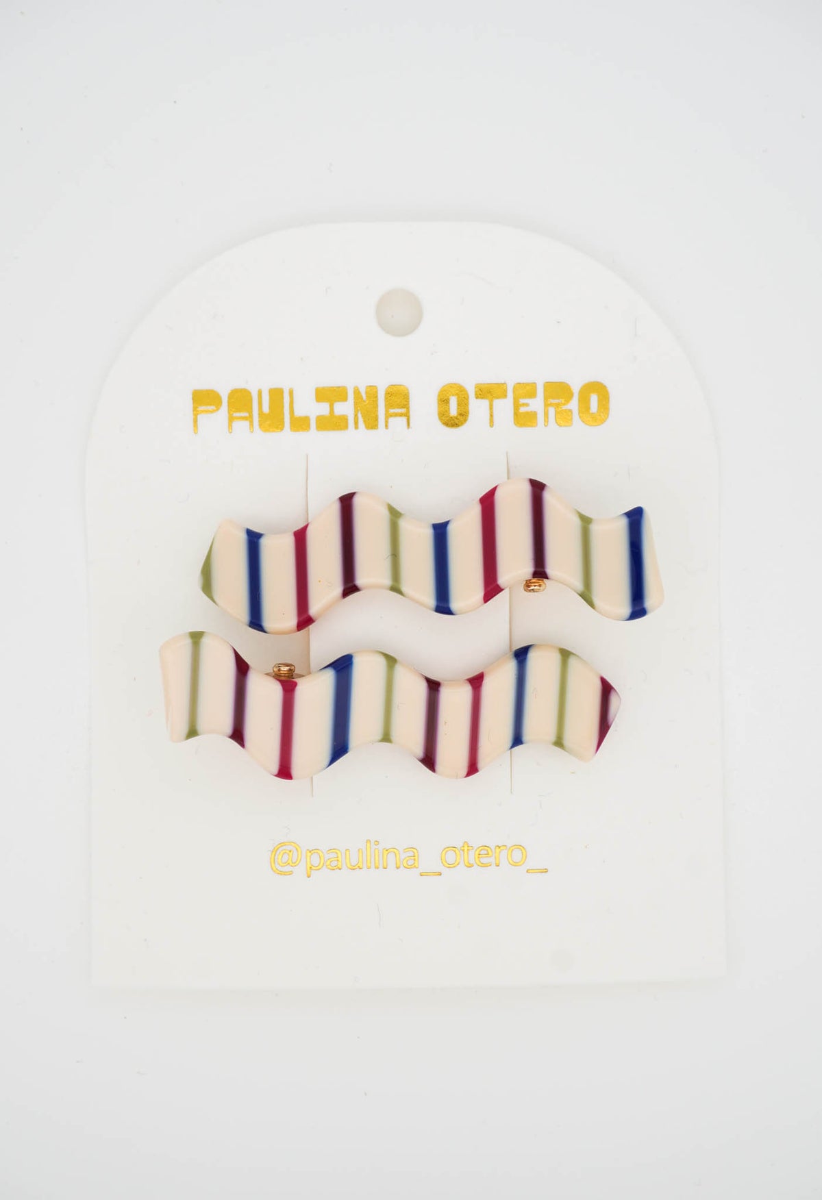 Squiggle Clips in Candy Stripe