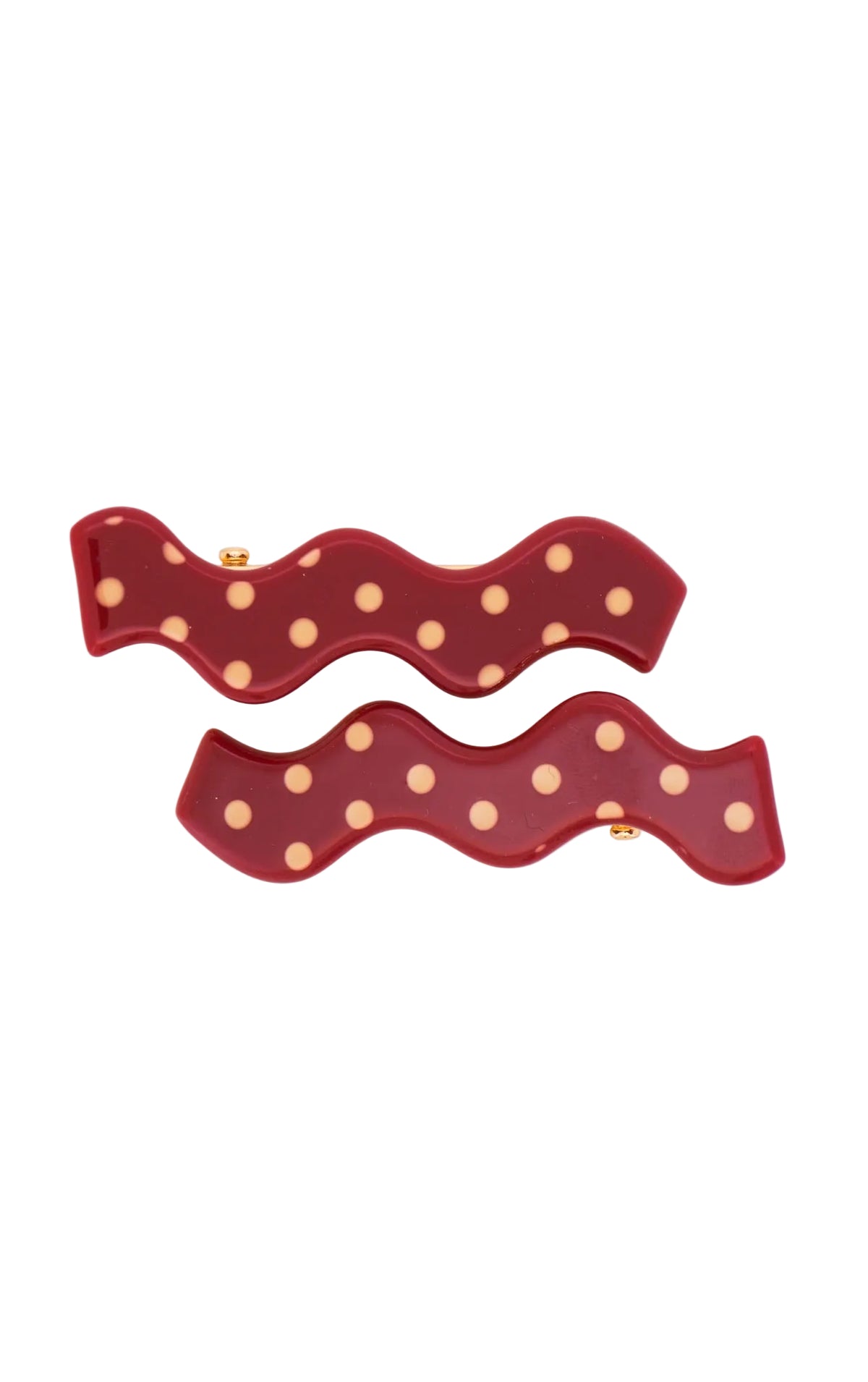 Squiggle Clips in Cherry Pie
