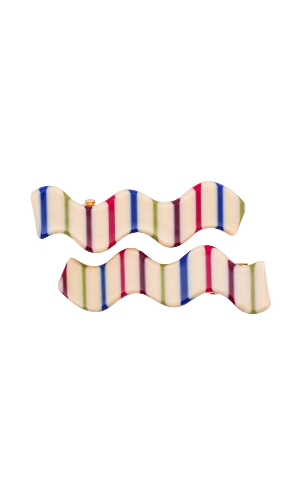 Squiggle Clips in Candy Stripe