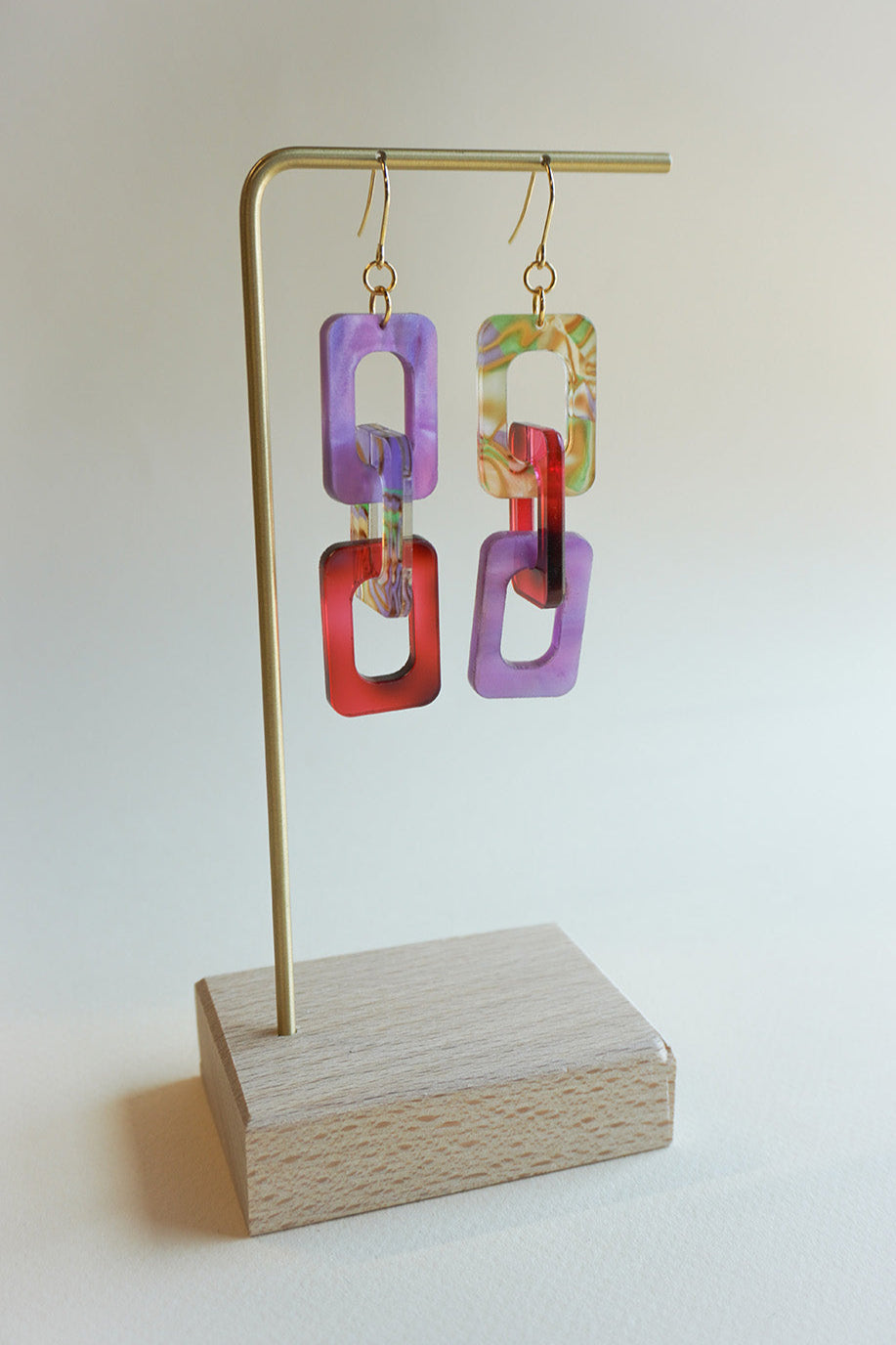 Mini Link Earrings in Safari Chic