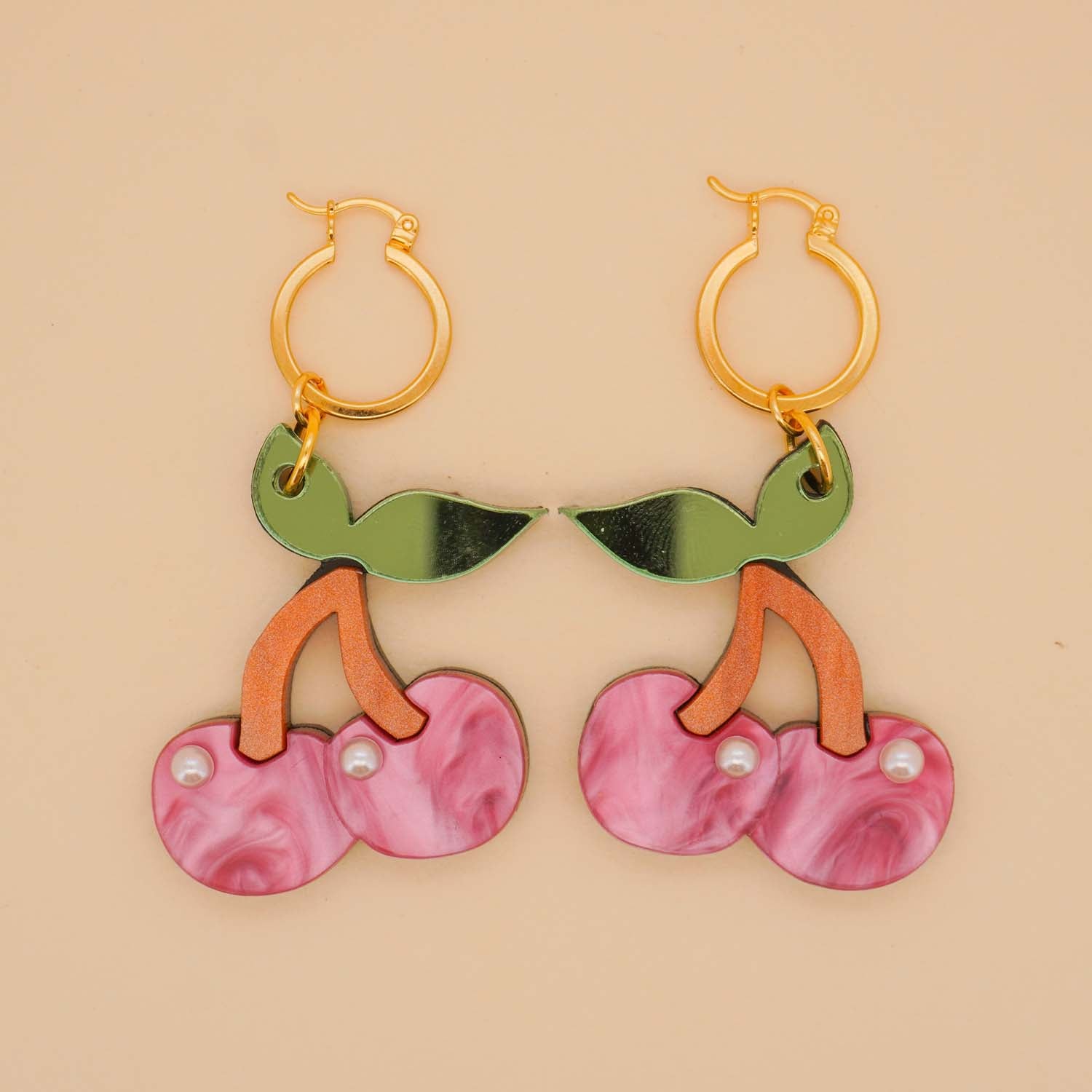 Cherry Hoop Earrings
