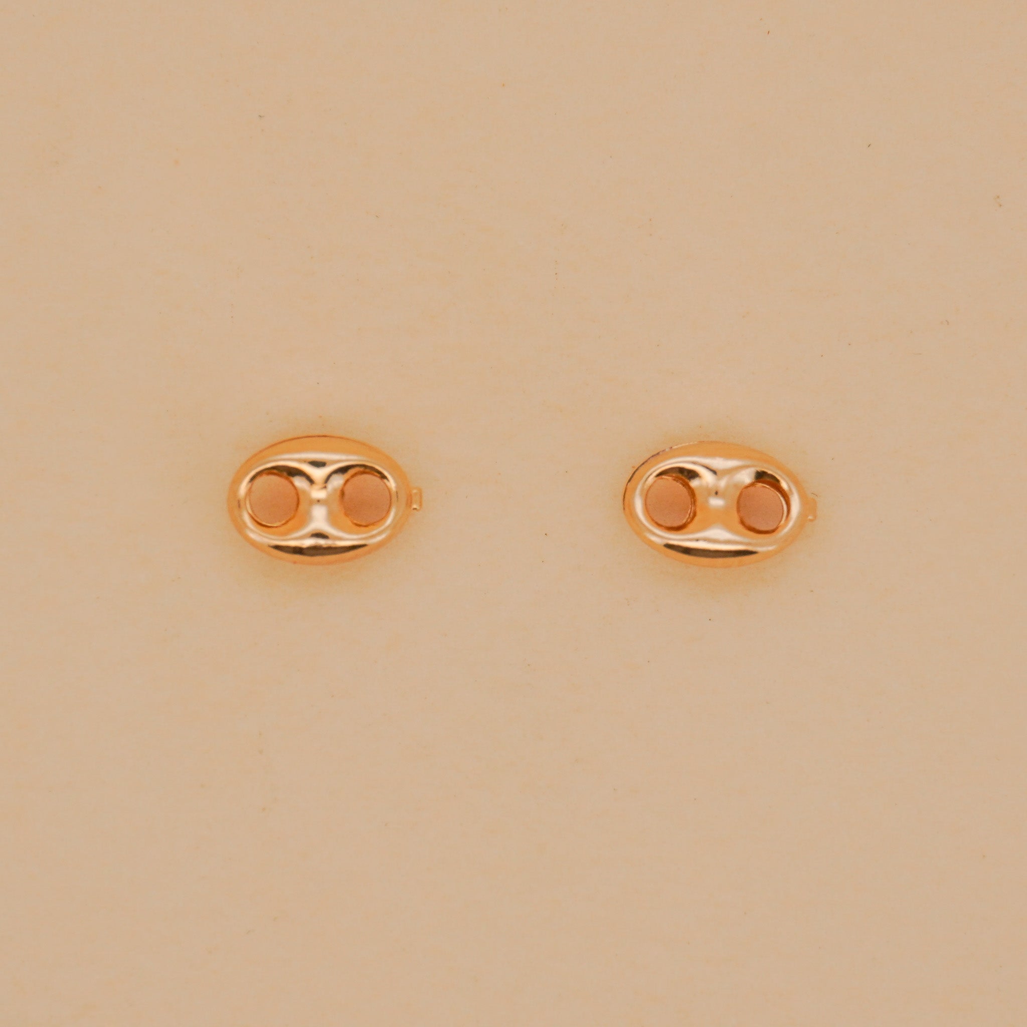 Puffy Mariner Link Stud Earrings