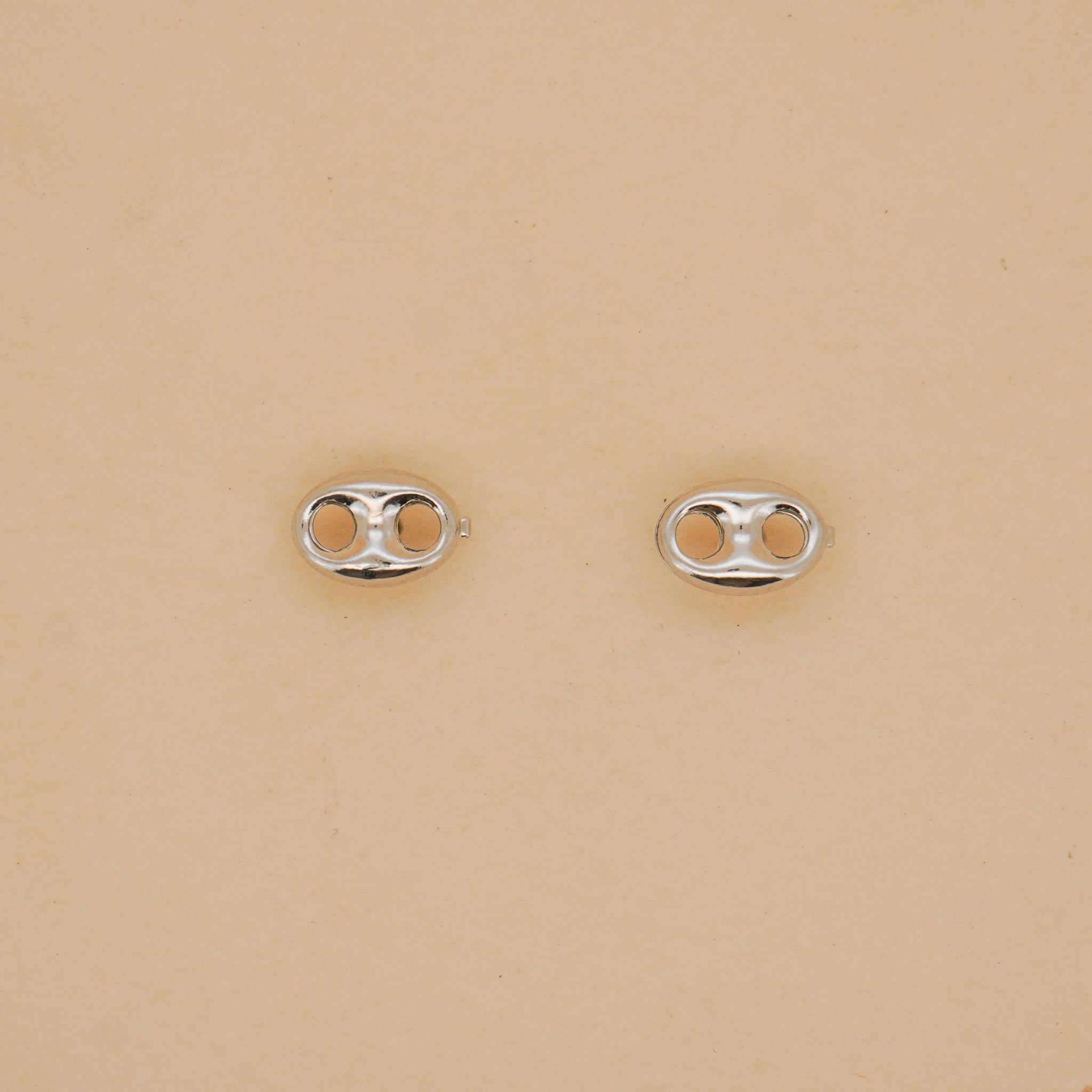Puffy Mariner Link Stud Earrings