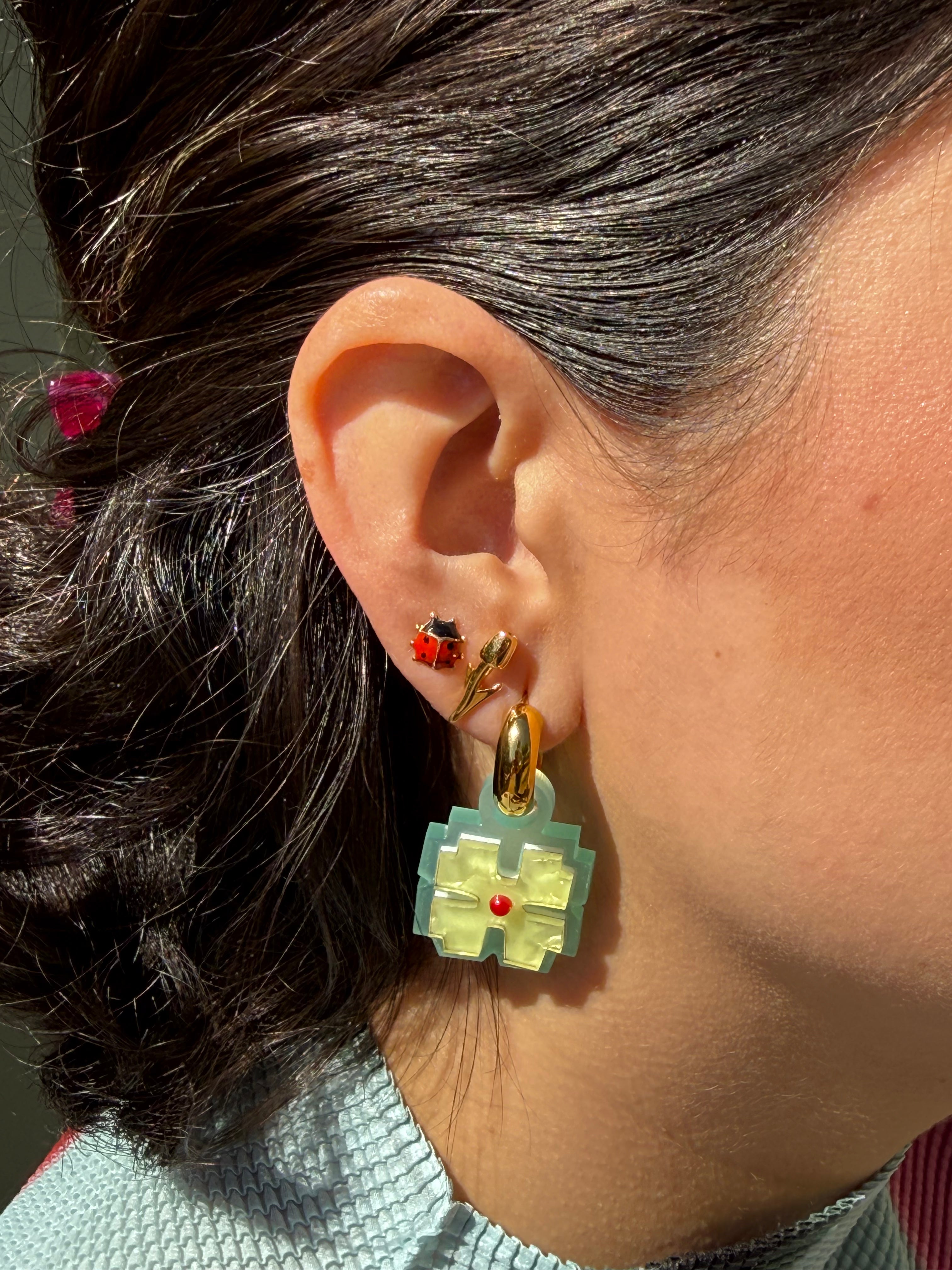 Tulip Flower Stud Earrings