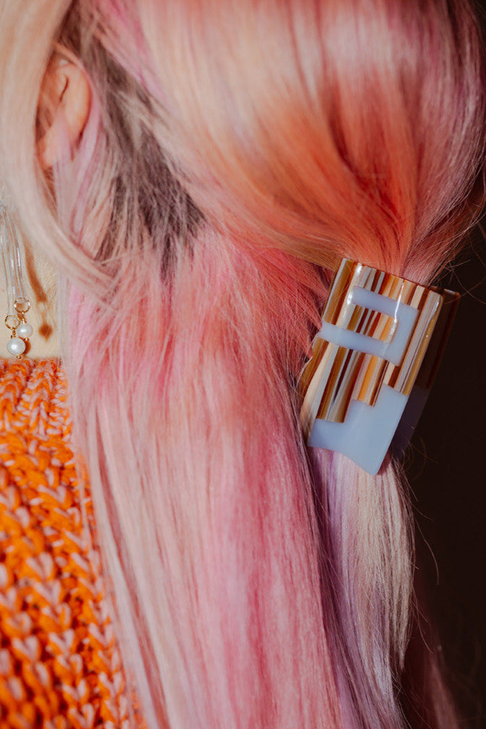 Greca Hair-Claw in Stripes