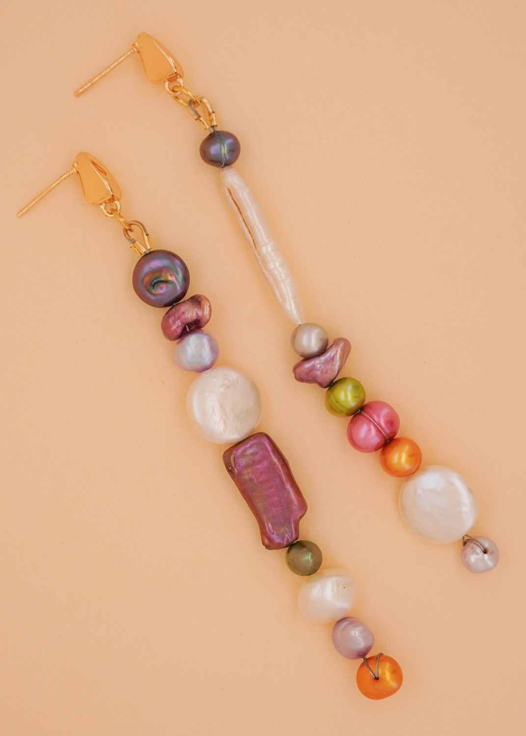 Colorful Pearl Drop Earrings