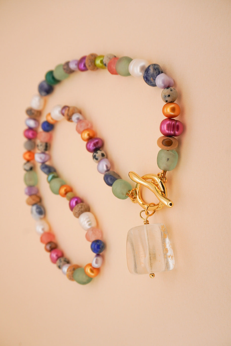 Beaded Toggle Clasp Necklace