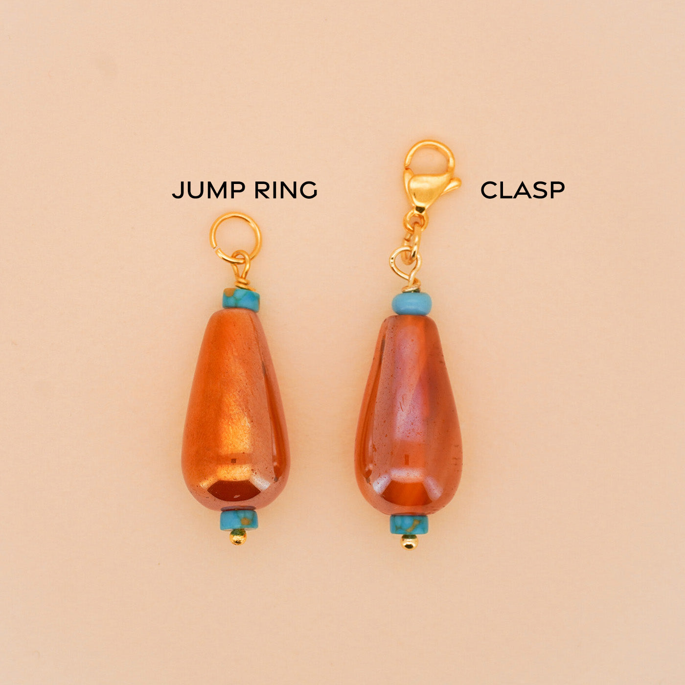 Carnelian Drop Necklace Charm