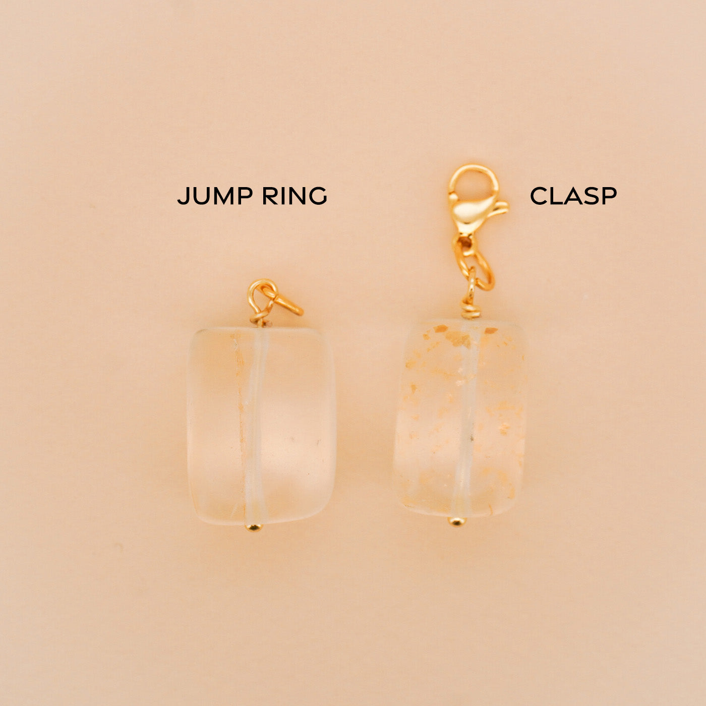 Chunky Clear Bead Necklace Charm