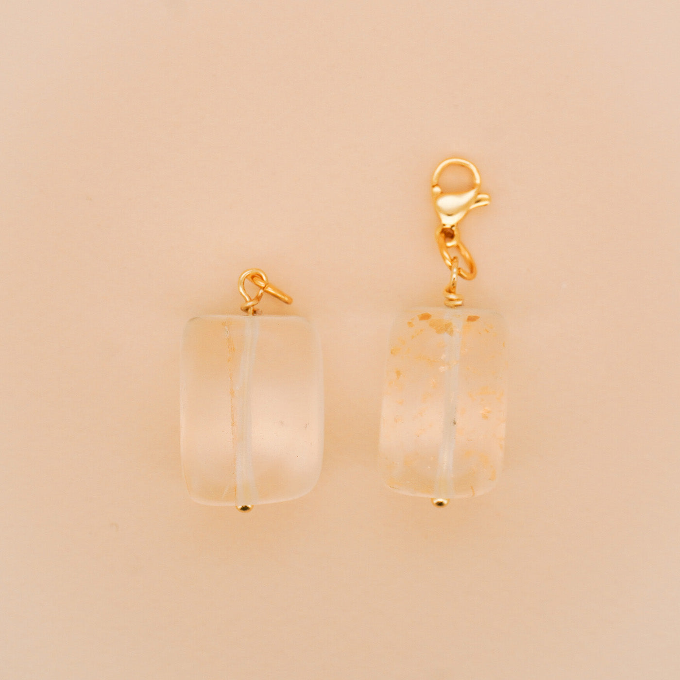 Chunky Clear Bead Necklace Charm