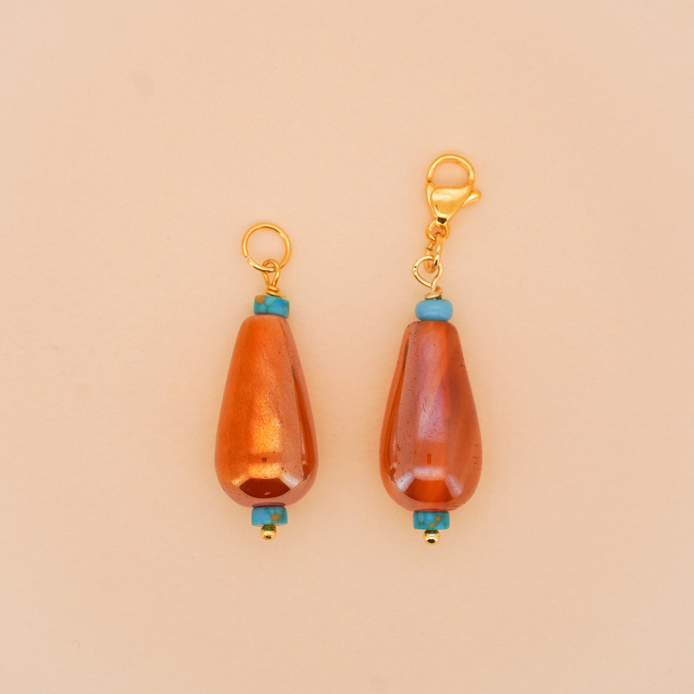 Carnelian Drop Necklace Charm