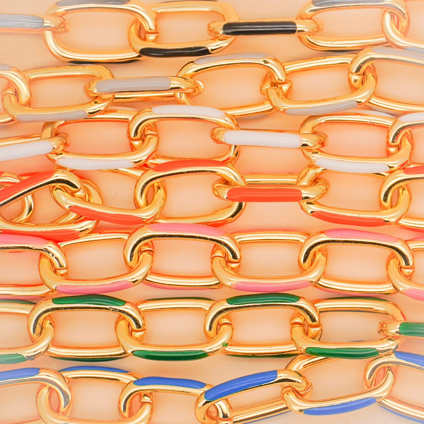 Gold Filled Enamel Chain Necklace