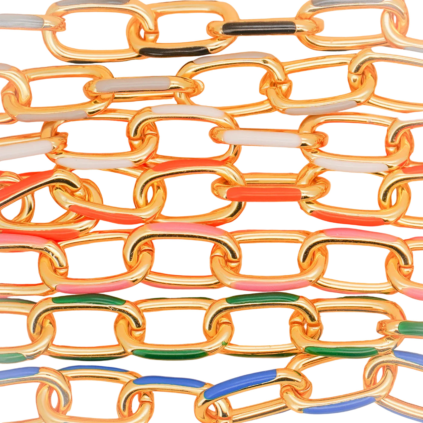 Gold Filled Enamel Chain Necklace