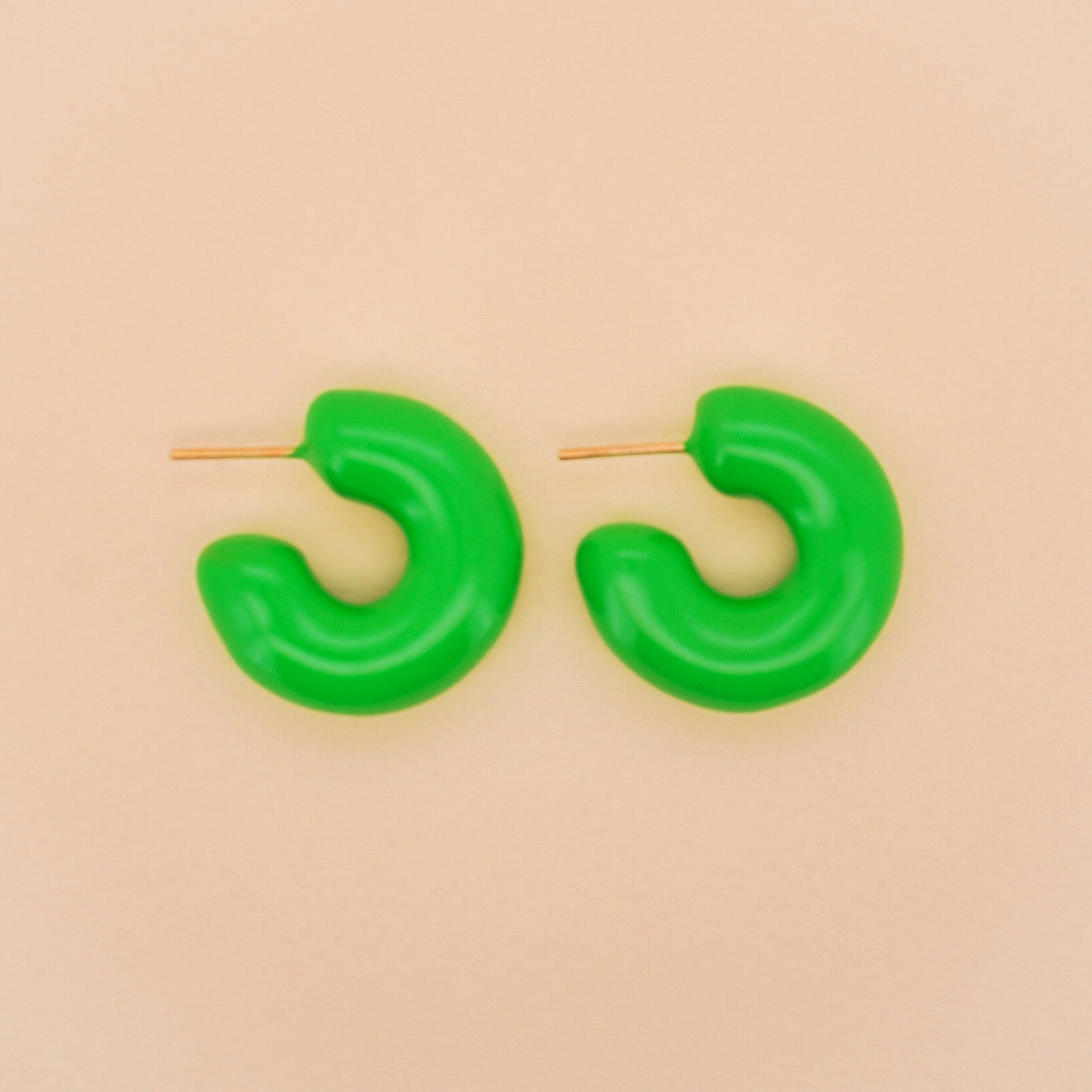 Chunky Enamel Hoop Earrings