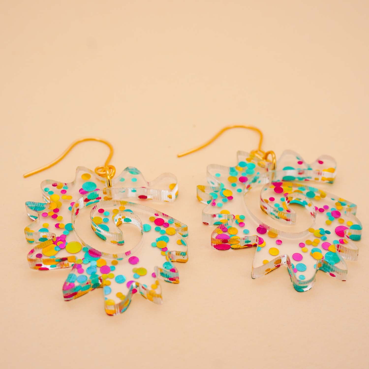 Caracol earrings in Polka Dot Glitter