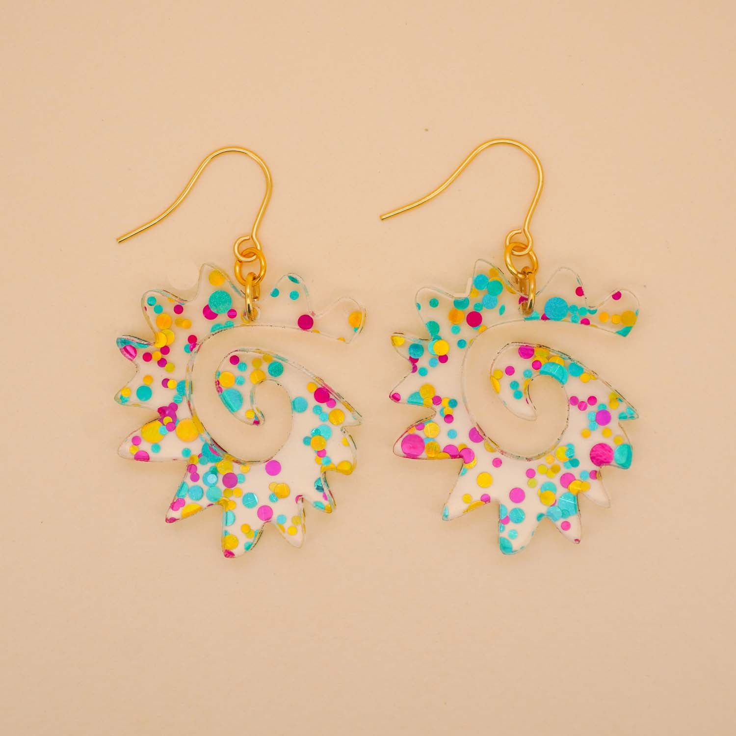 Caracol earrings in Polka Dot Glitter