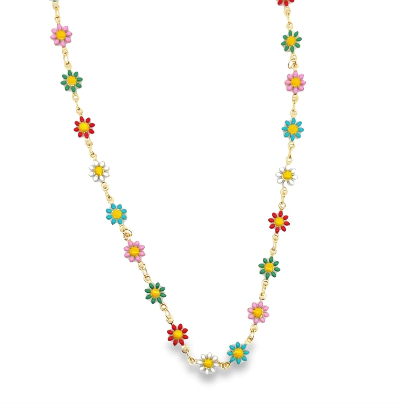 Colorful Enamel Flower Jewelry Set