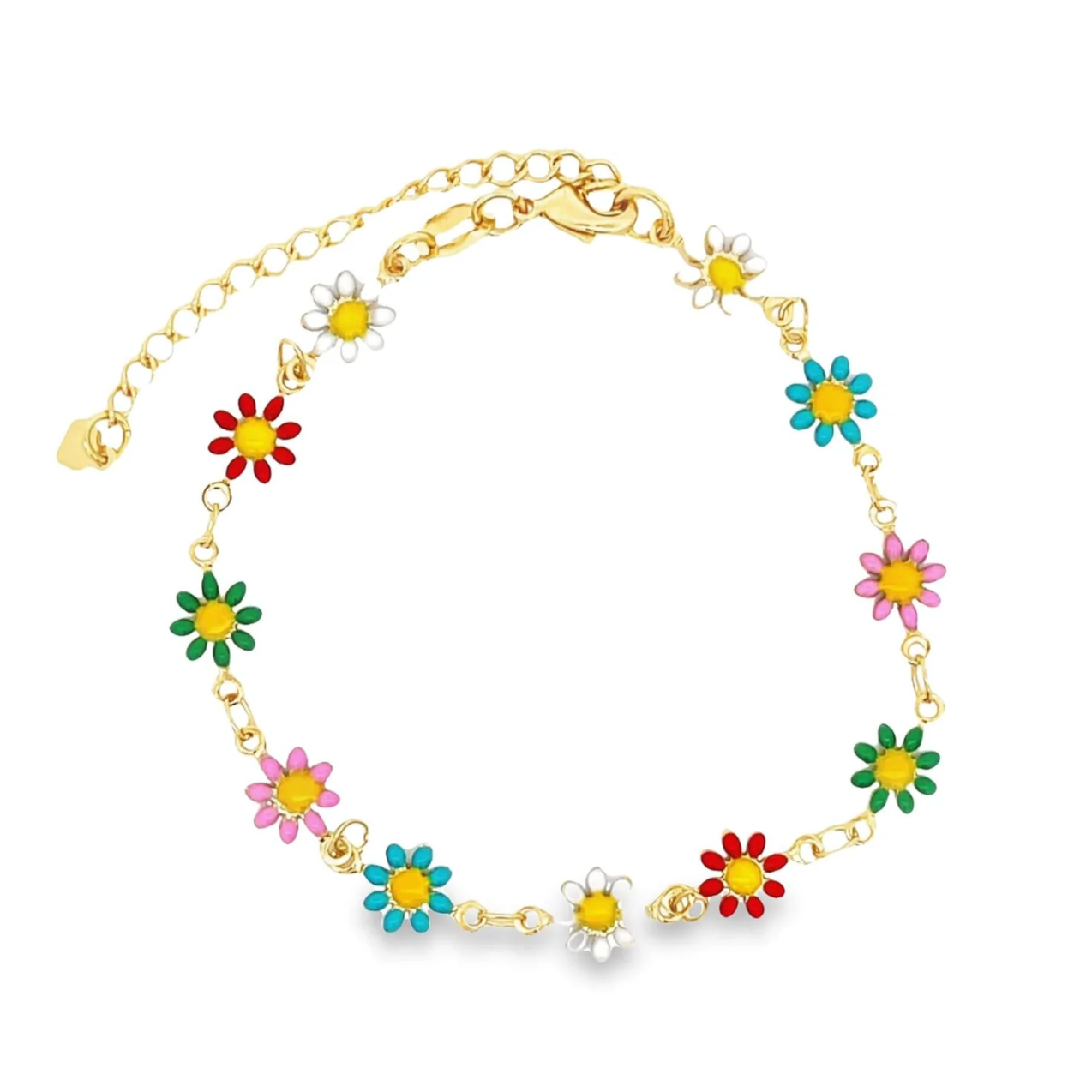 Colorful Enamel Flower Jewelry Set
