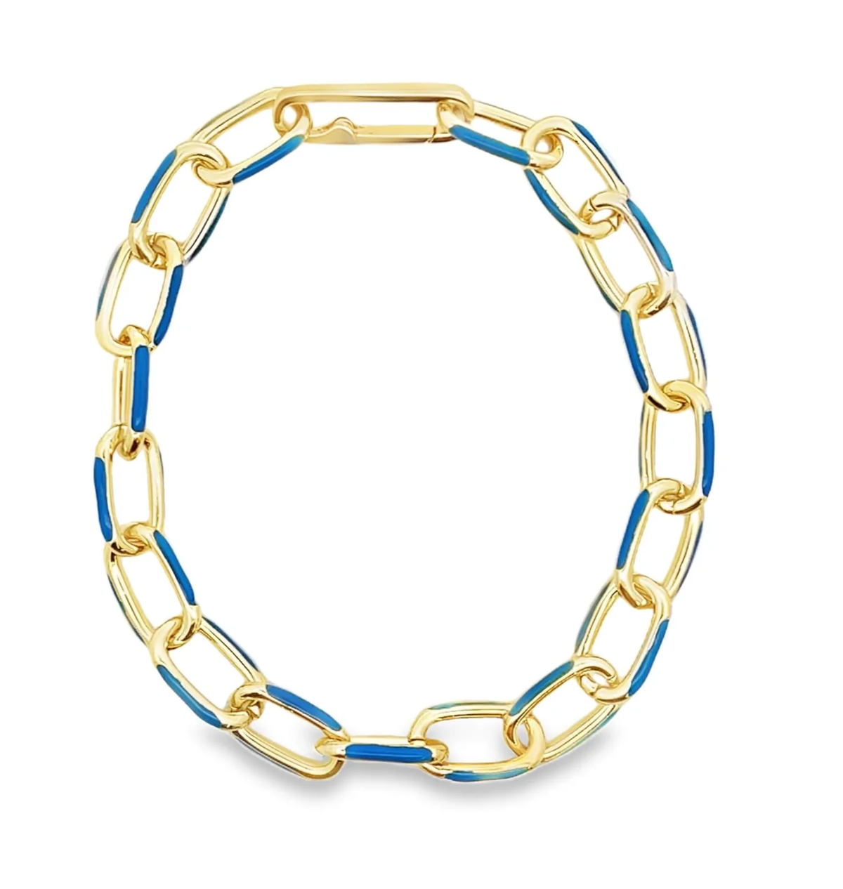 Gold Filled Enamel Chain Bracelet