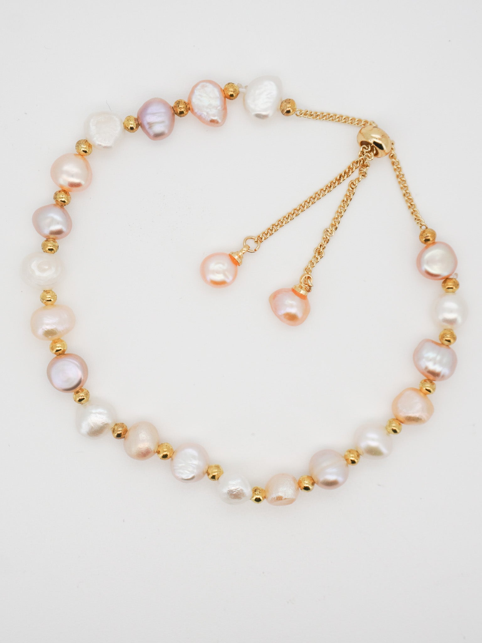 Multi-Color Adjustable Pearl Bracelet